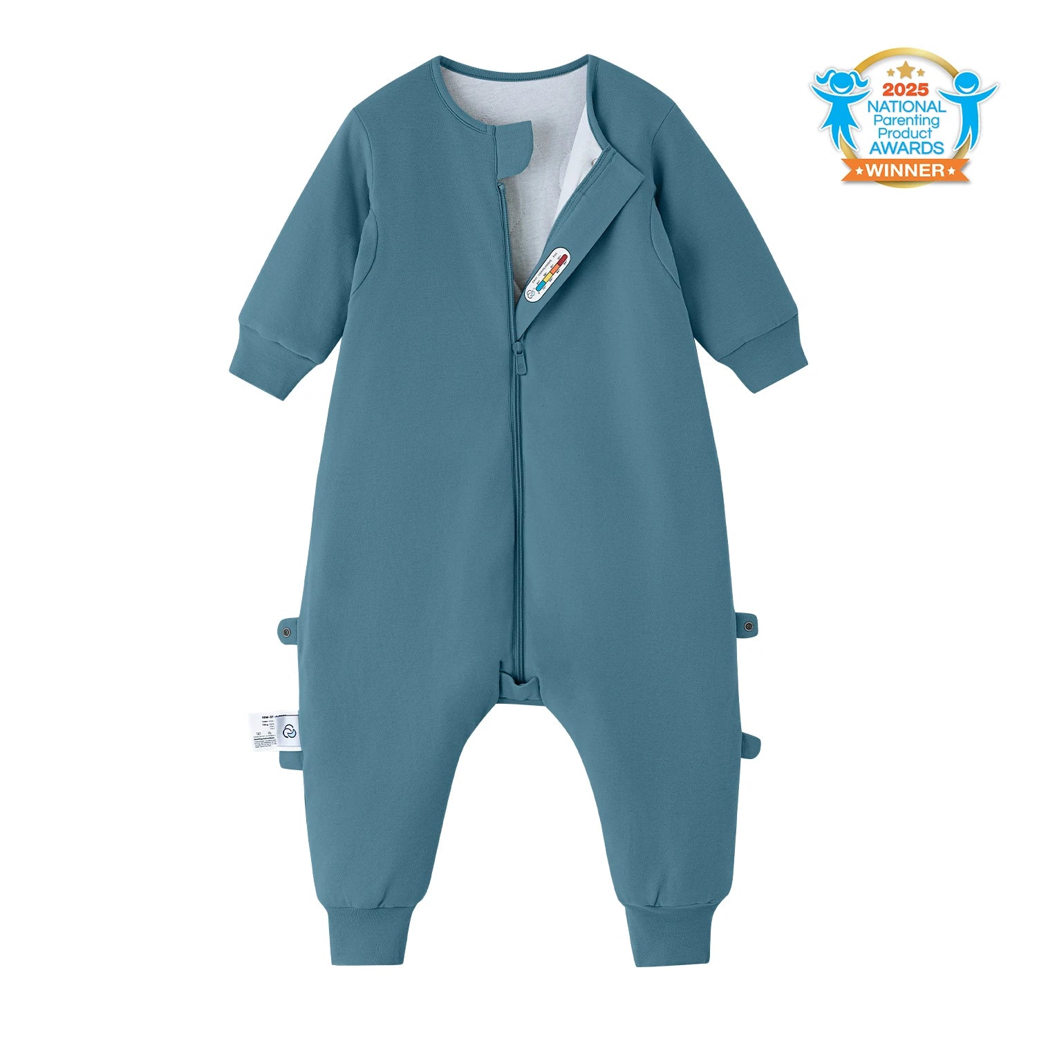 warm-long-sleeve-sleep-sack-walker-2-5-tog-organic-cotton-camel-wool-forest-green