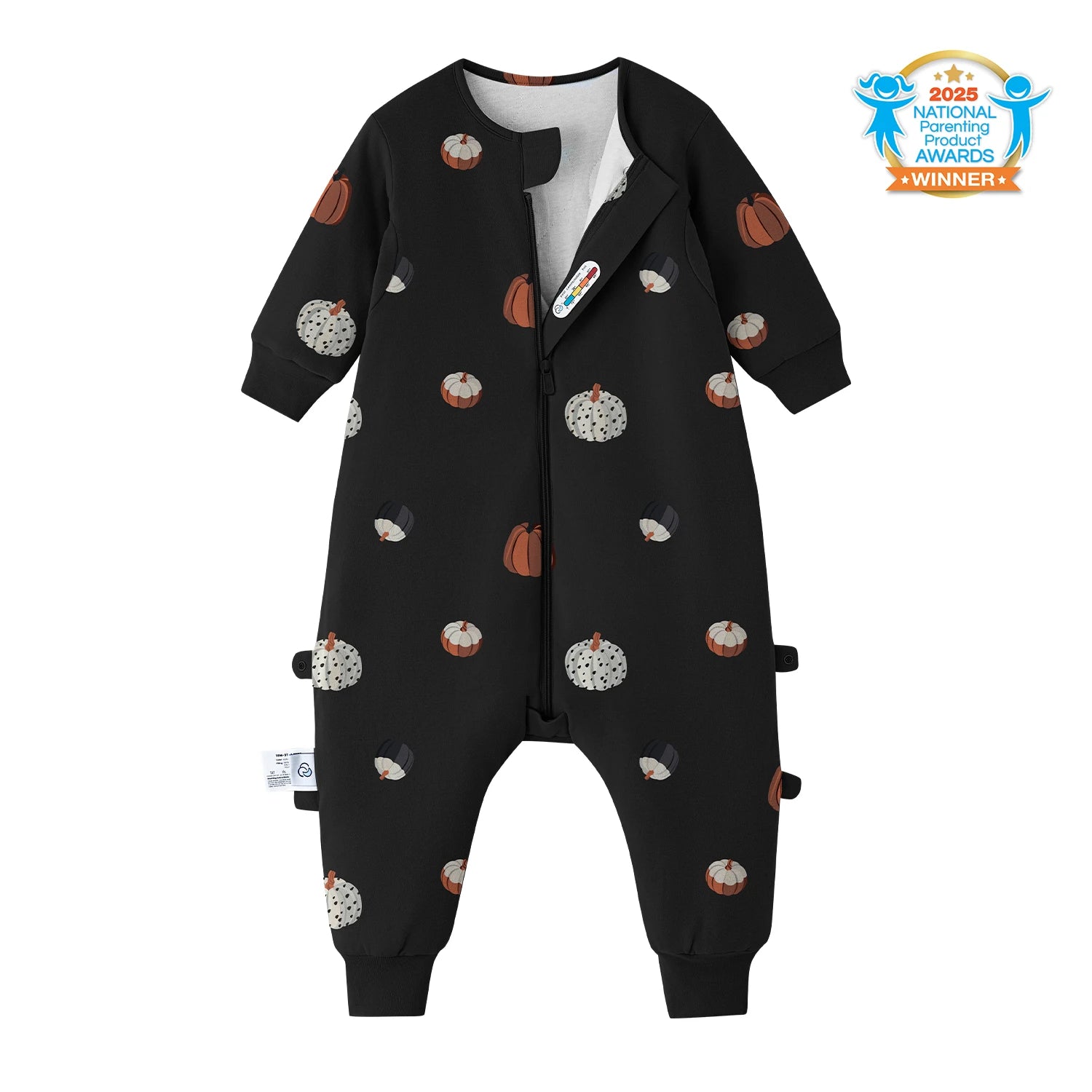 warm-long-sleeve-sleep-sack-walker-2-5-tog-organic-cotton-camel-wool-pumpkin-dots
