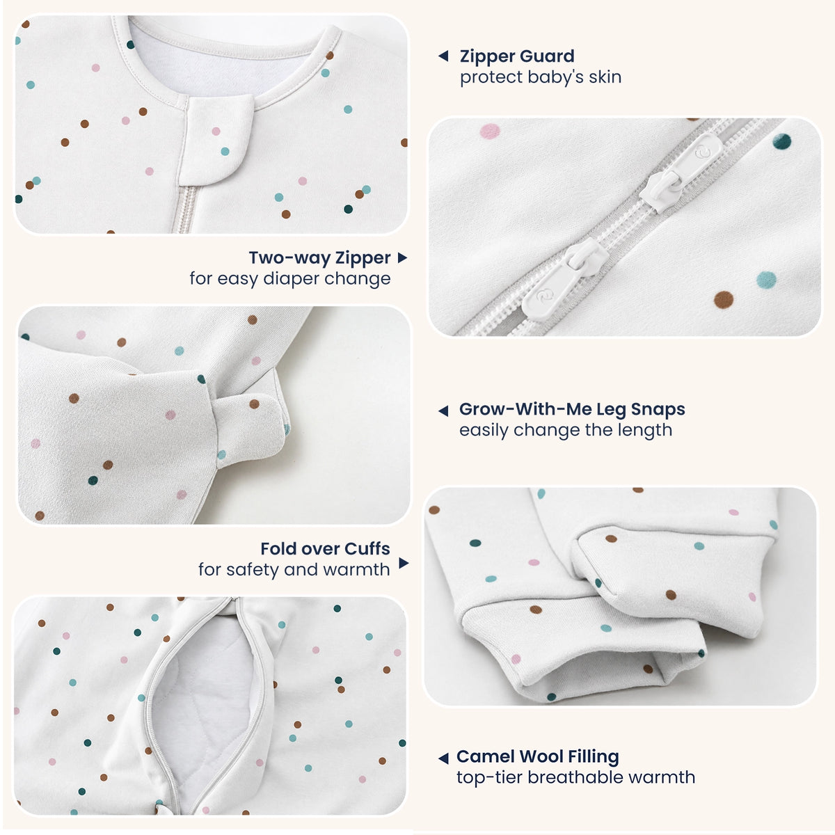 warm-long-sleeve-sleep-sack-walker-2-5-tog-organic-cotton-camel-wool-spark-dots