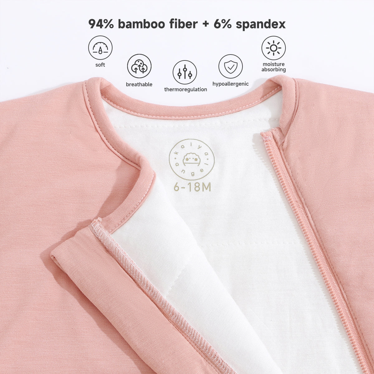 Baby Bamboo Quilted Sleeveless Sleep Sack TOG 1.0 - Quartz Pink