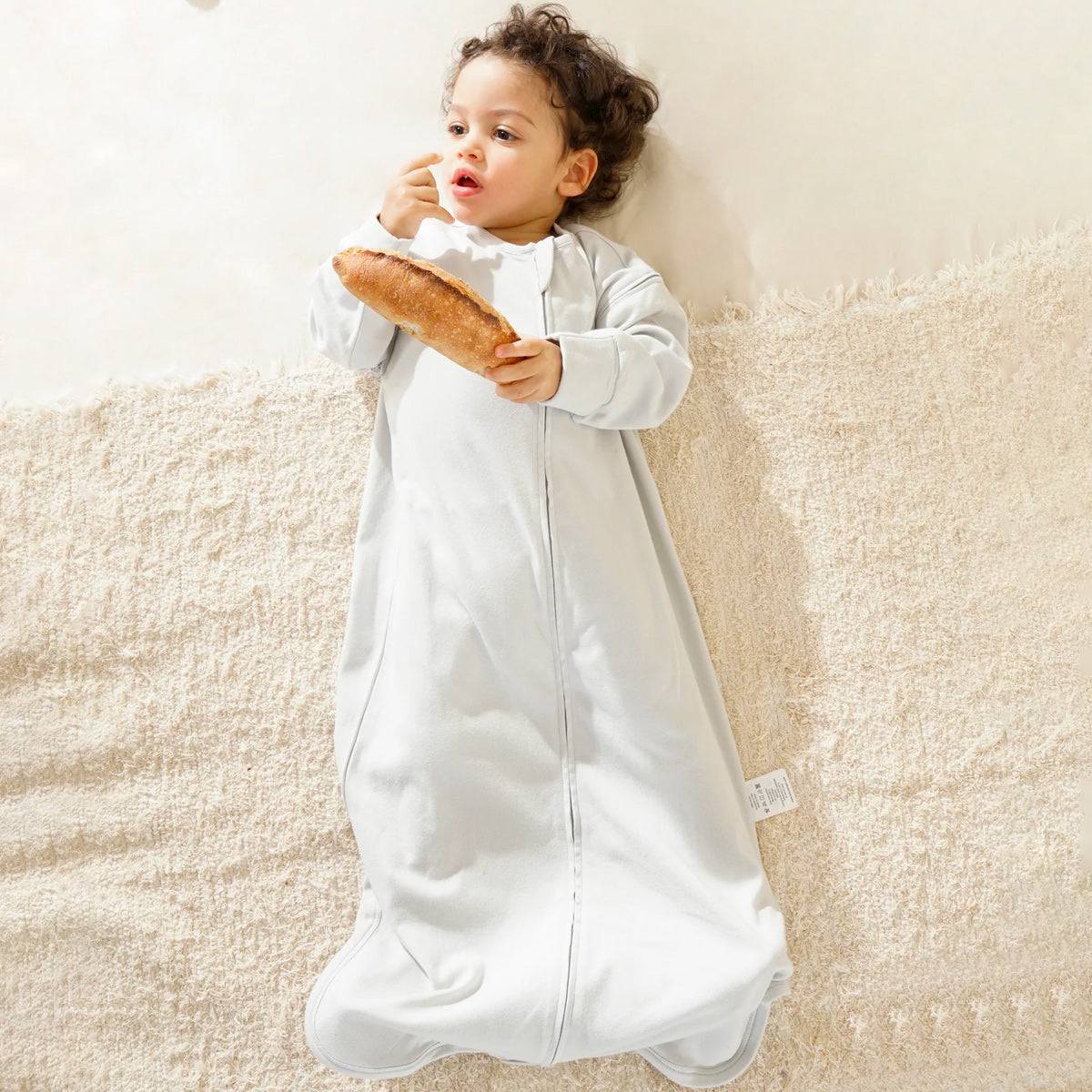 Front Opening Long Sleeve Sleep Sack - Whisper Green