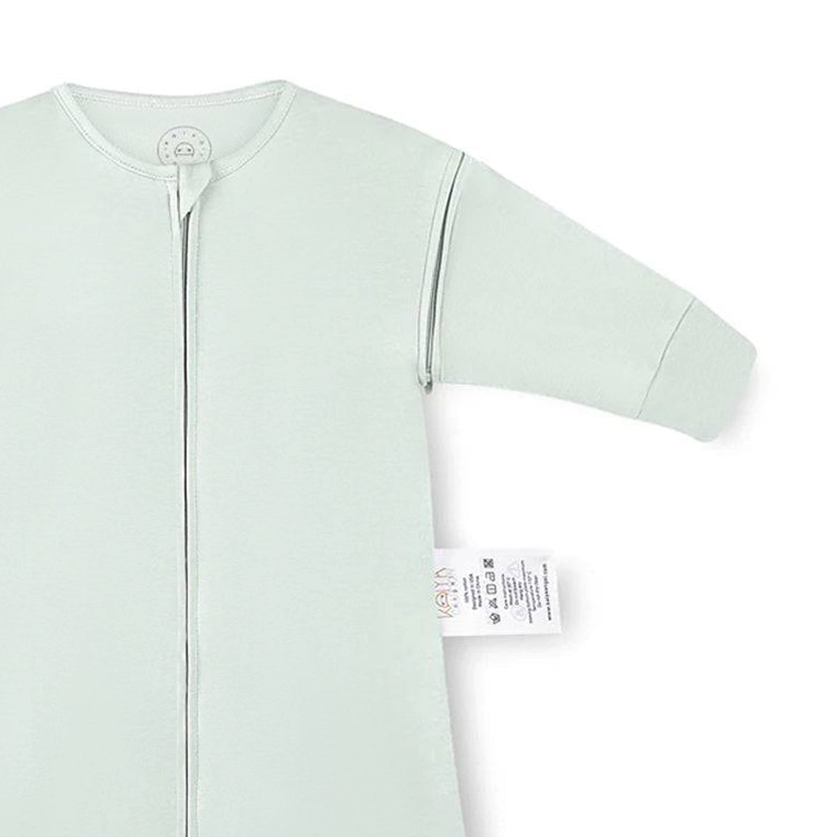Front Opening Long Sleeve Sleep Sack - Whisper Green
