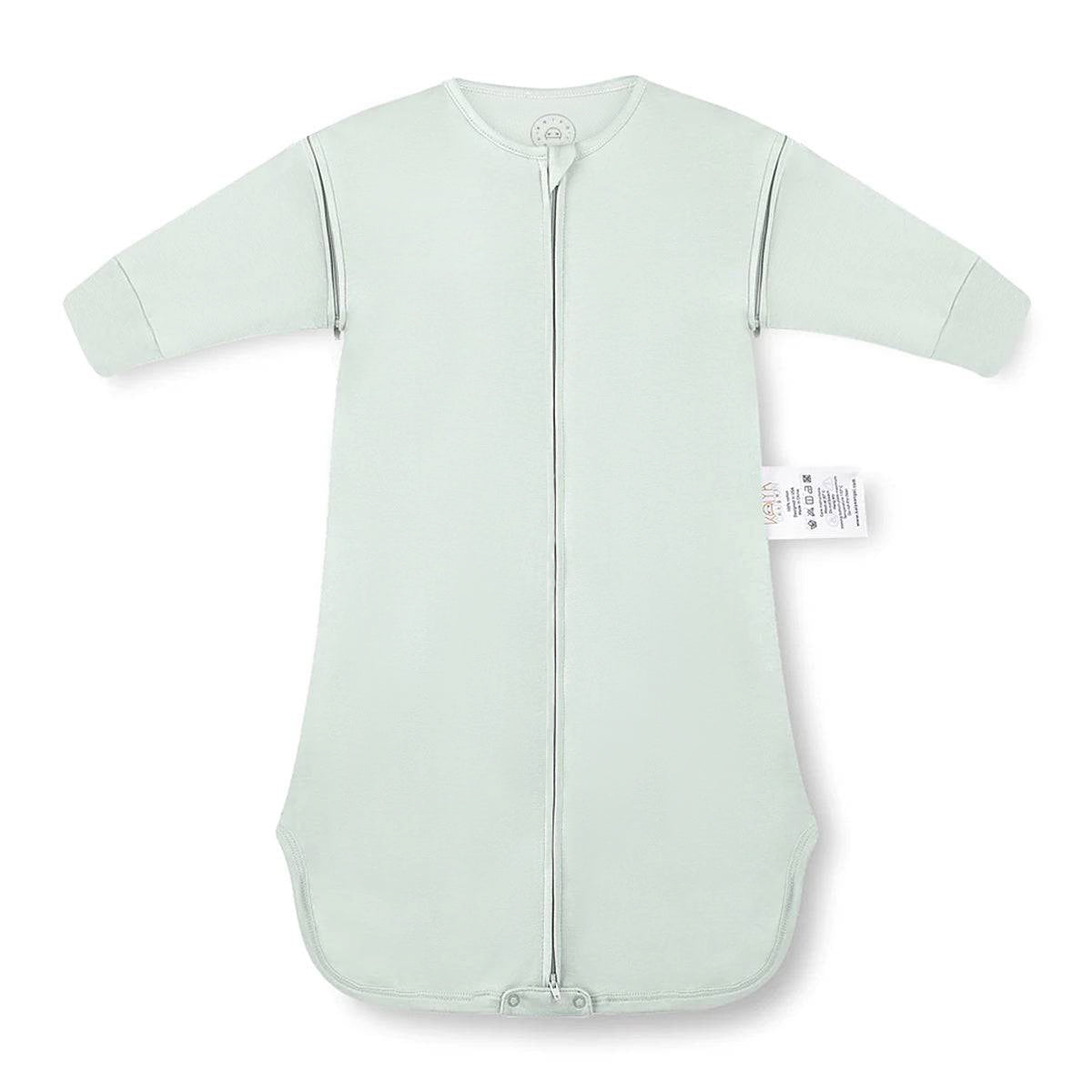 Front Opening Long Sleeve Sleep Sack - Whisper Green