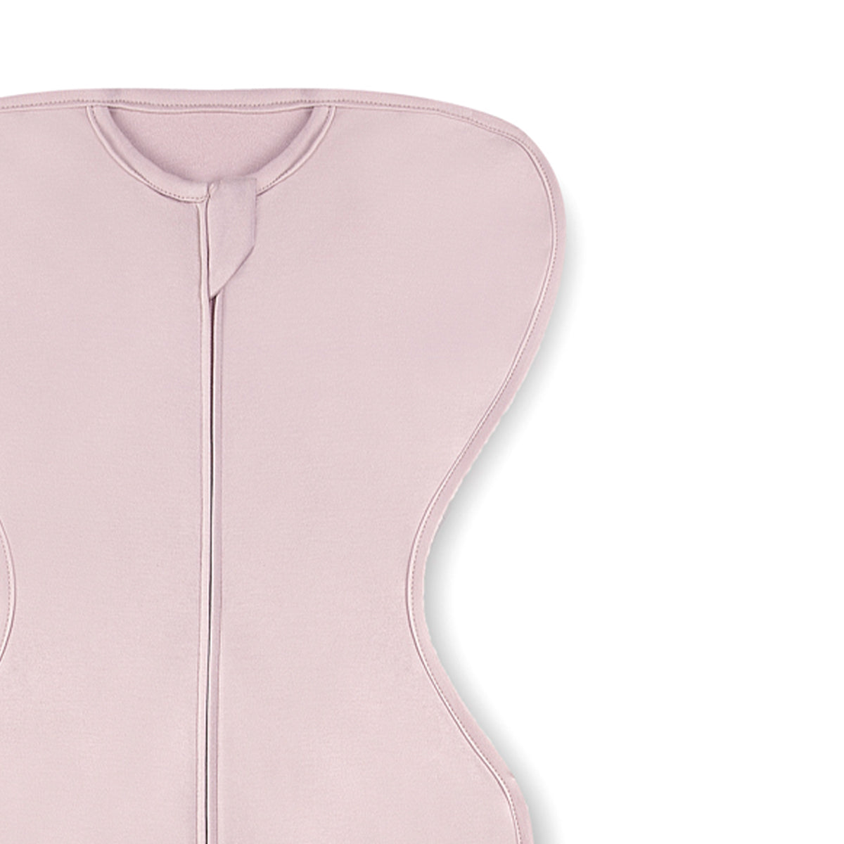 Front Opening Zip Up Swaddle - Cameo Pink