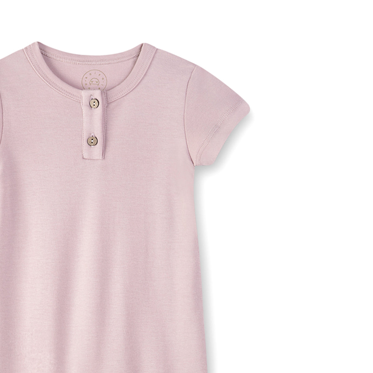 Half Sleeves Button Custom Romper - Cameo Pink