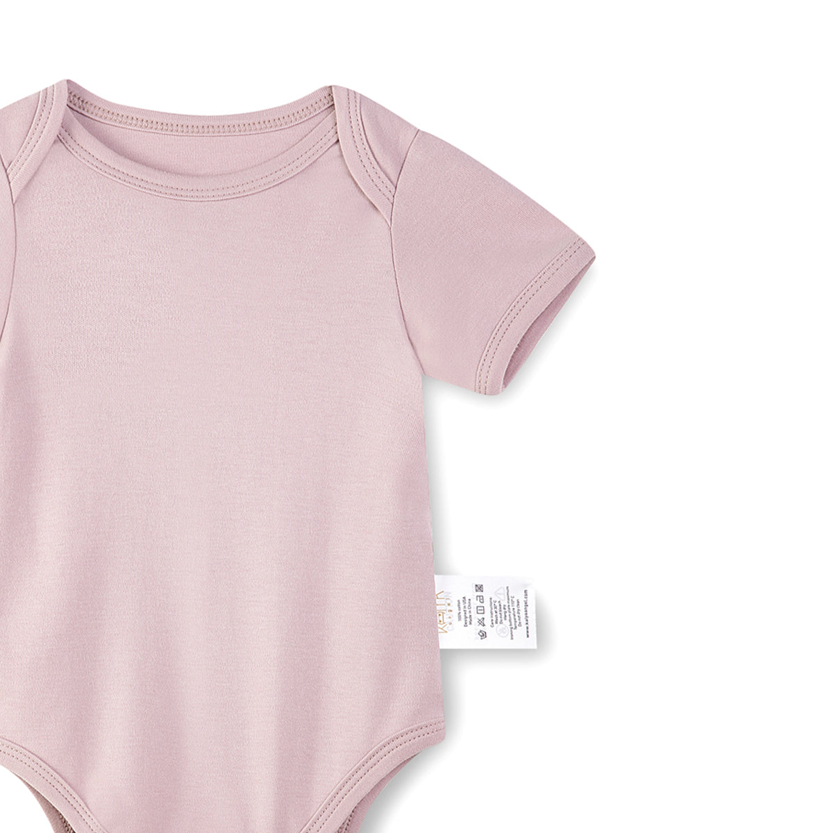 Half Sleeves Snap Romper - Cameo Pink