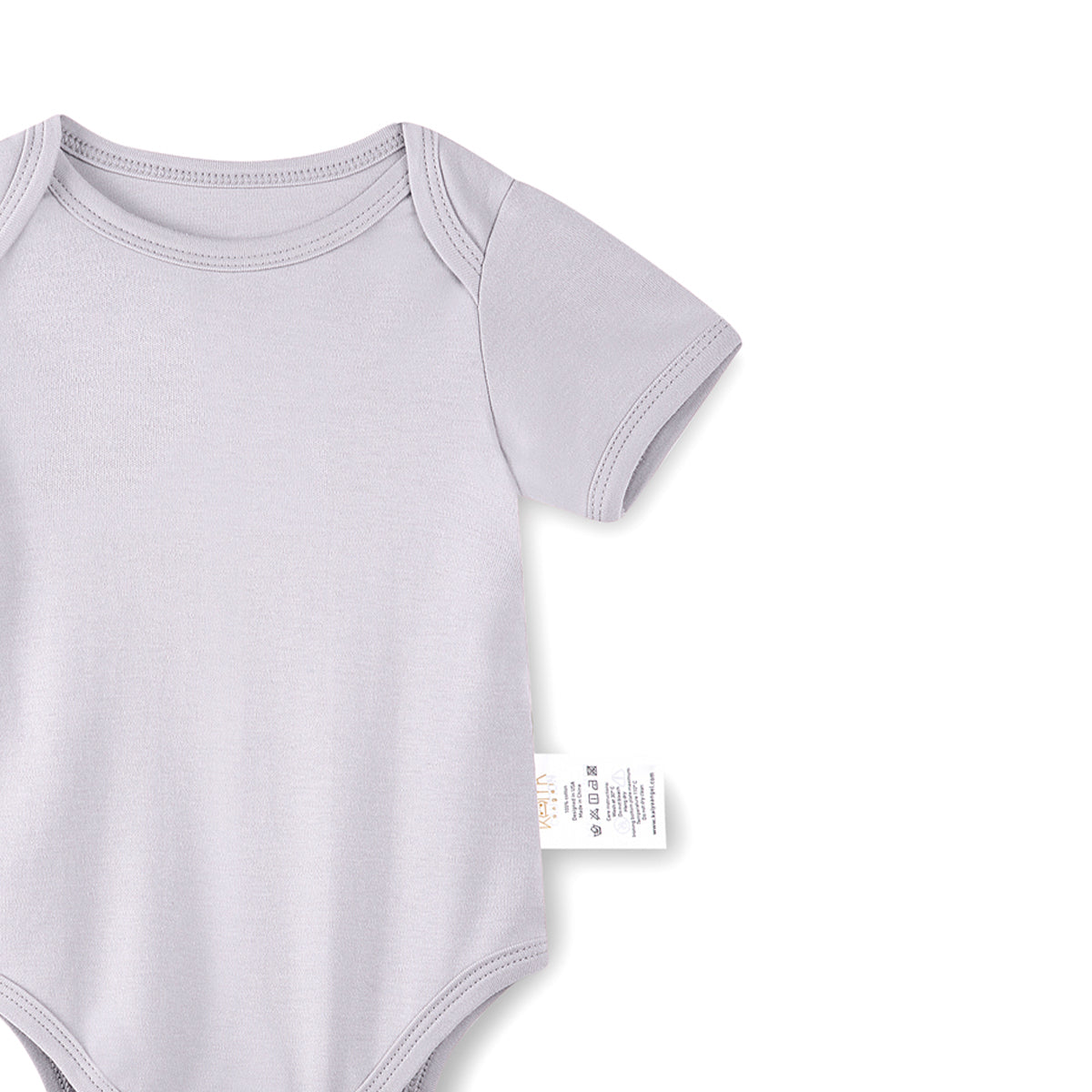 Half Sleeves Snap Romper - Lilac