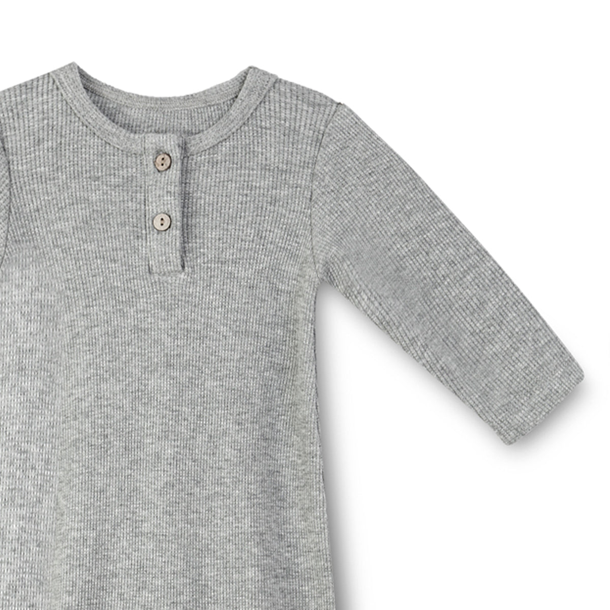 Long Sleeves Button Utility Romper - Dark Gray