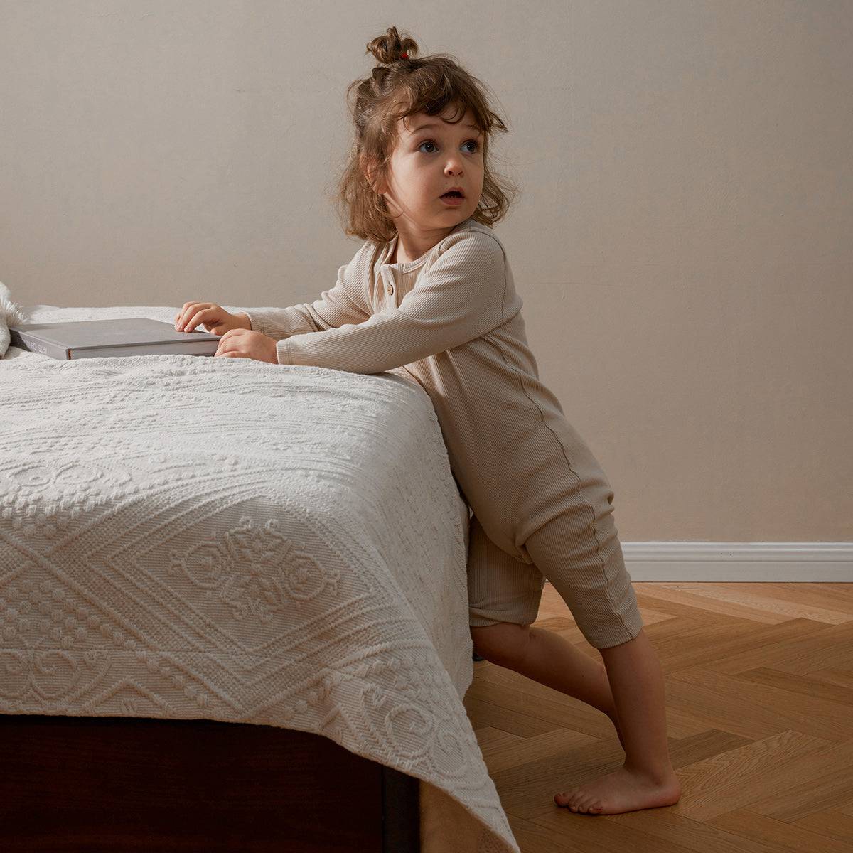 Long Sleeves Button Utility Romper - Gray Morn