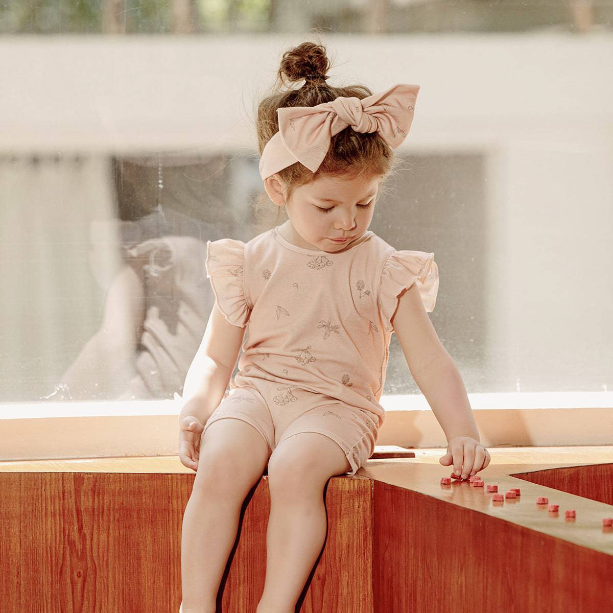 Organic Baby Ruffles Romper Vest - Bacca Pink