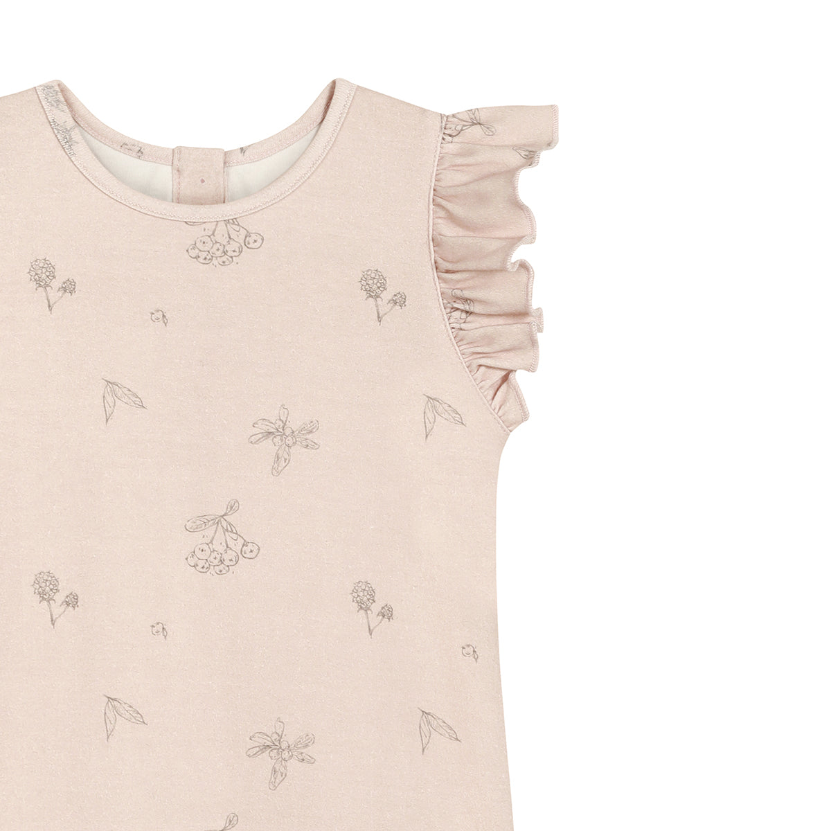 Organic Baby Ruffles Romper Vest - Bacca Pink