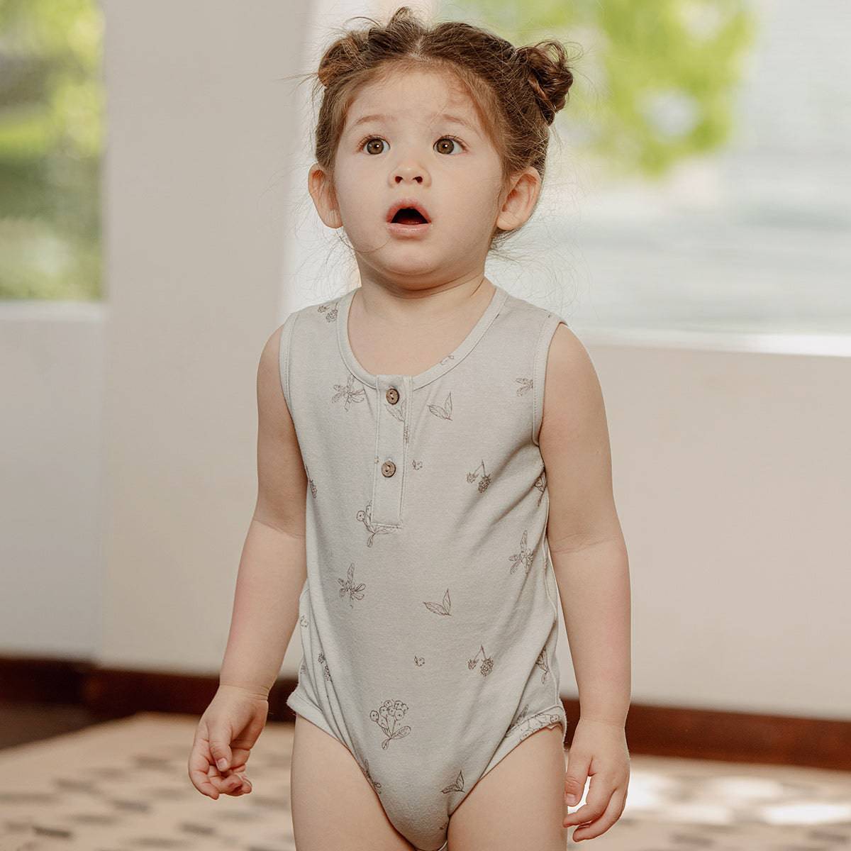 Organic Sleeveless Onesies For Babies - Bacca Mint