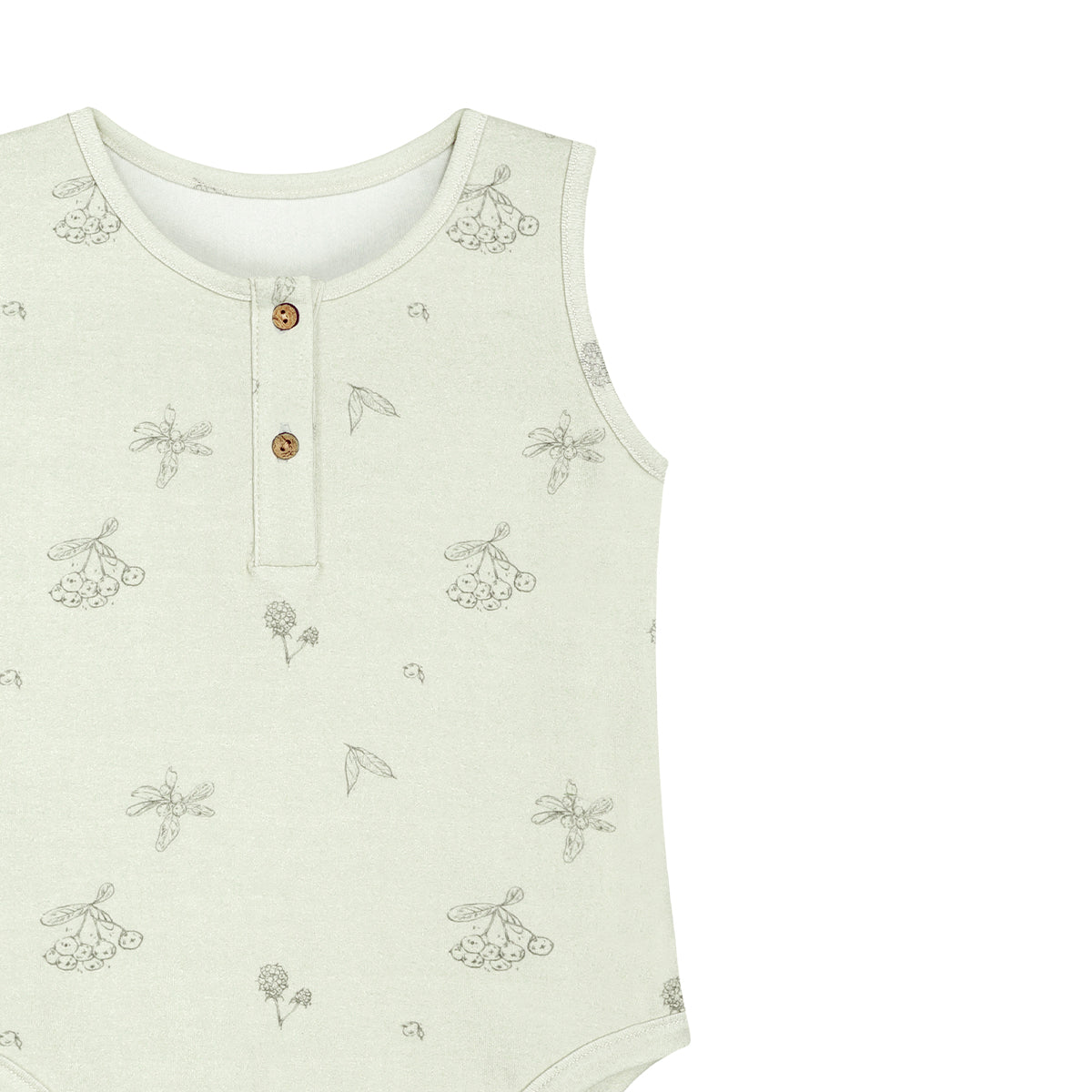 Organic Sleeveless Onesies For Babies - Bacca Mint