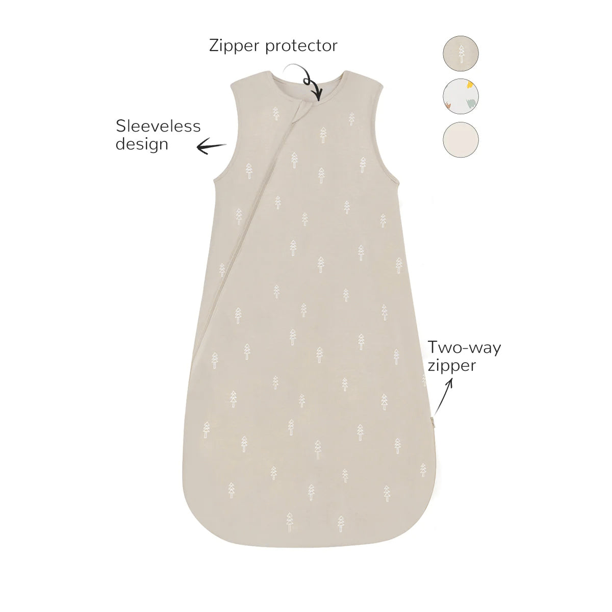 Organic Sleeveless Sleeping Sacks For Toddlers 1.0 TOG