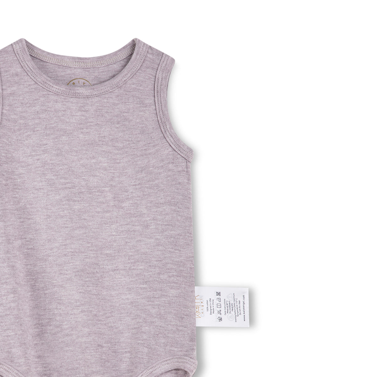 Sleeveless Snap One Piece Girl And Boy - Lilac