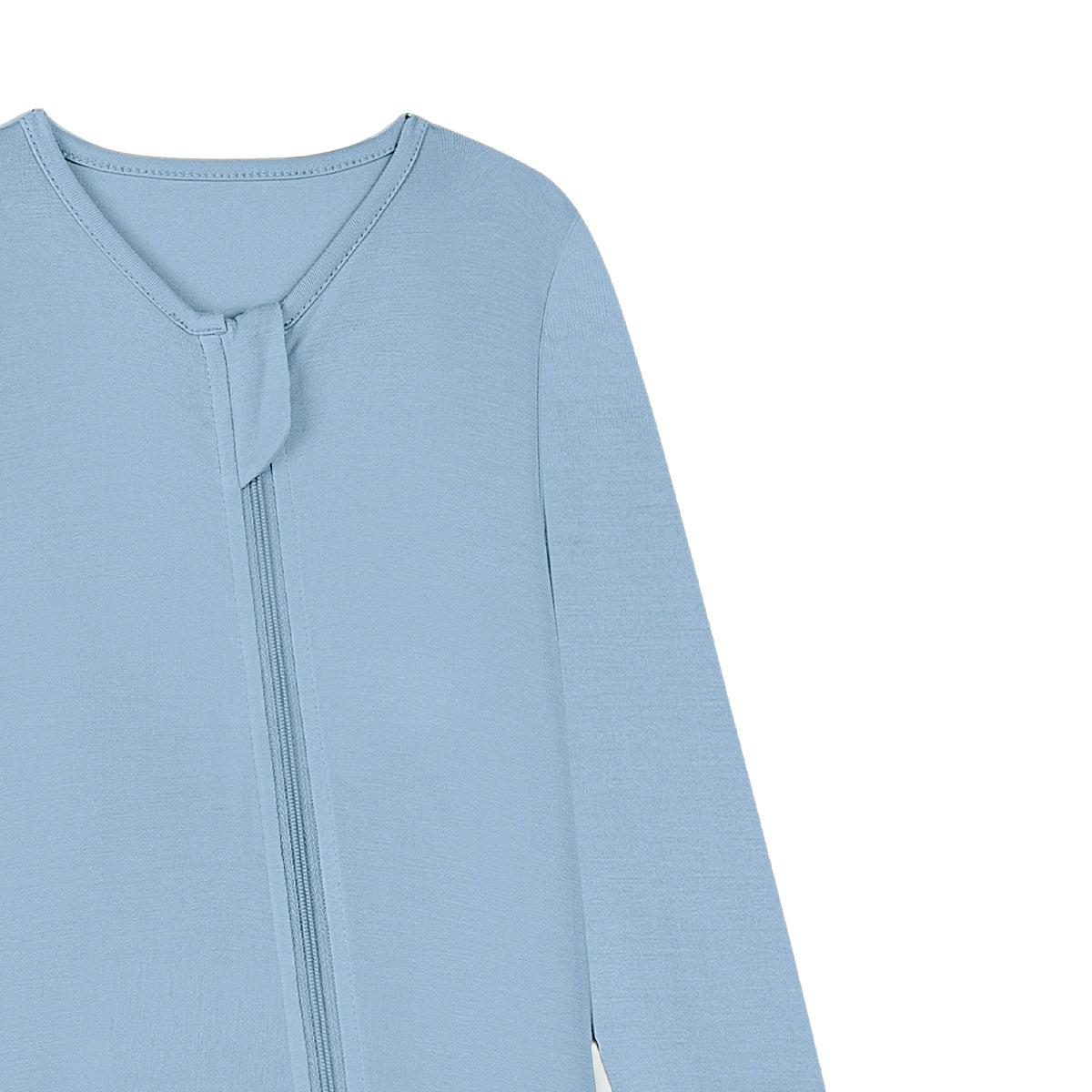 Zipper Baby Romper One Piece - Grayish Blue