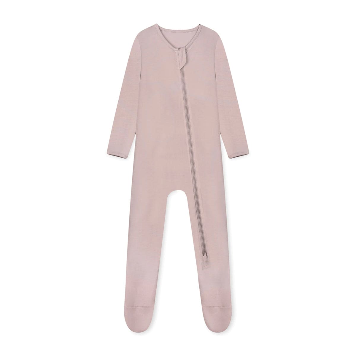 Zipper Romper Baby Footie Pajamas - Dark Pink