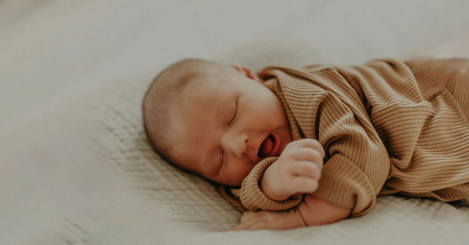 Newborn Sleeping With Mouth Open