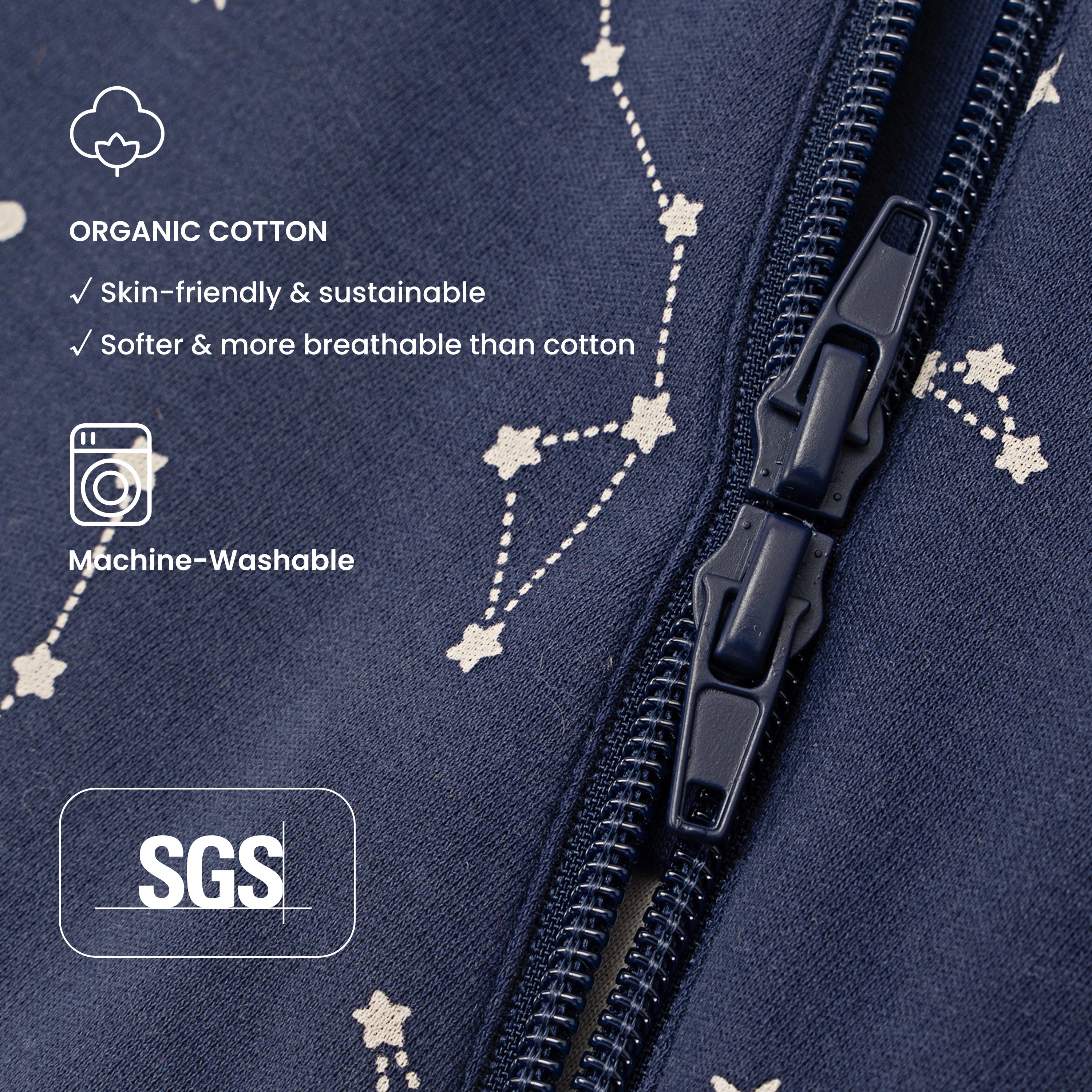 Sleeveless Sleep Sack 0.5 TOG - Organic Cotton - Constellation