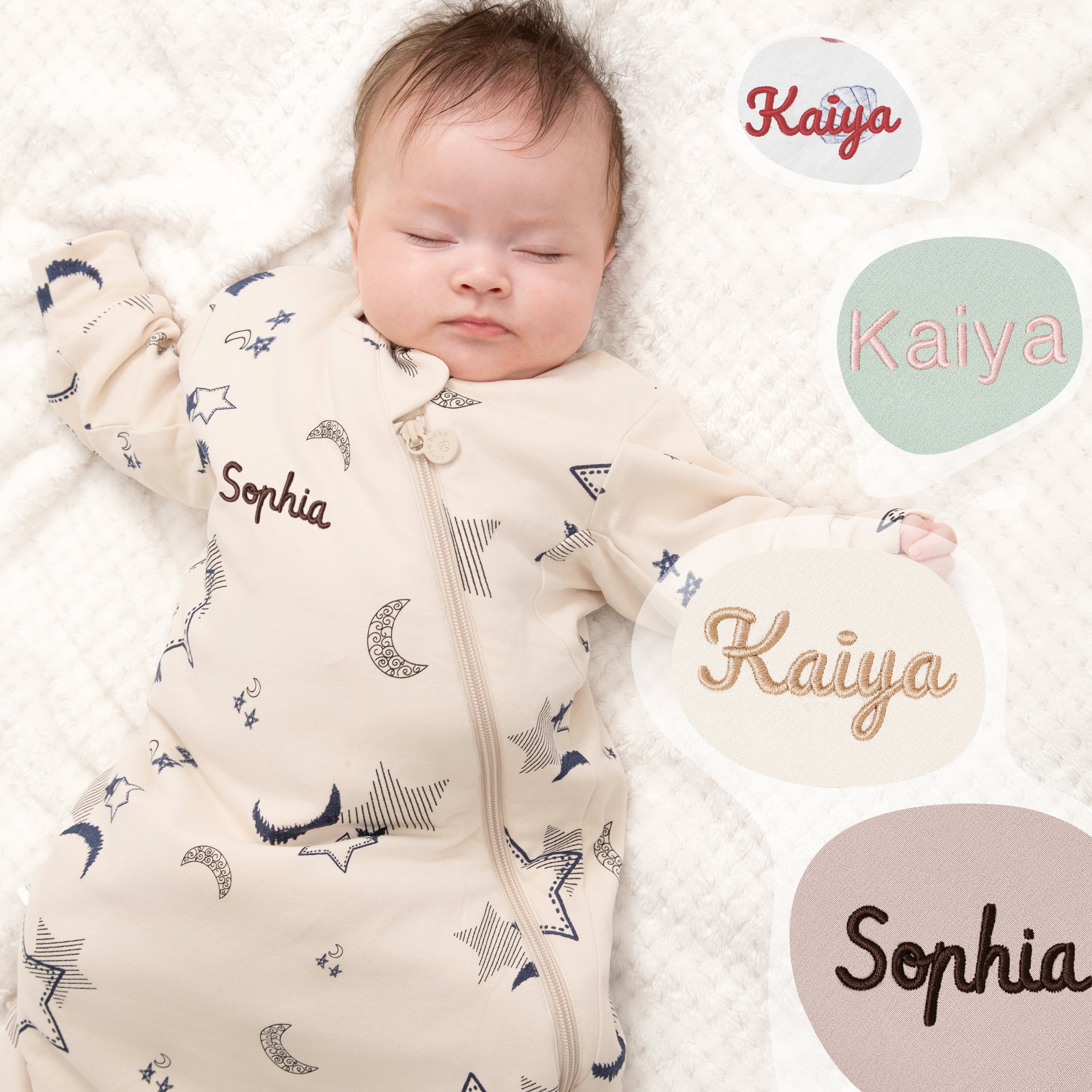 Warm Long Sleeve Sleep Sack 2.5 TOG - Organic Cotton & Camel Wool - Moonlit