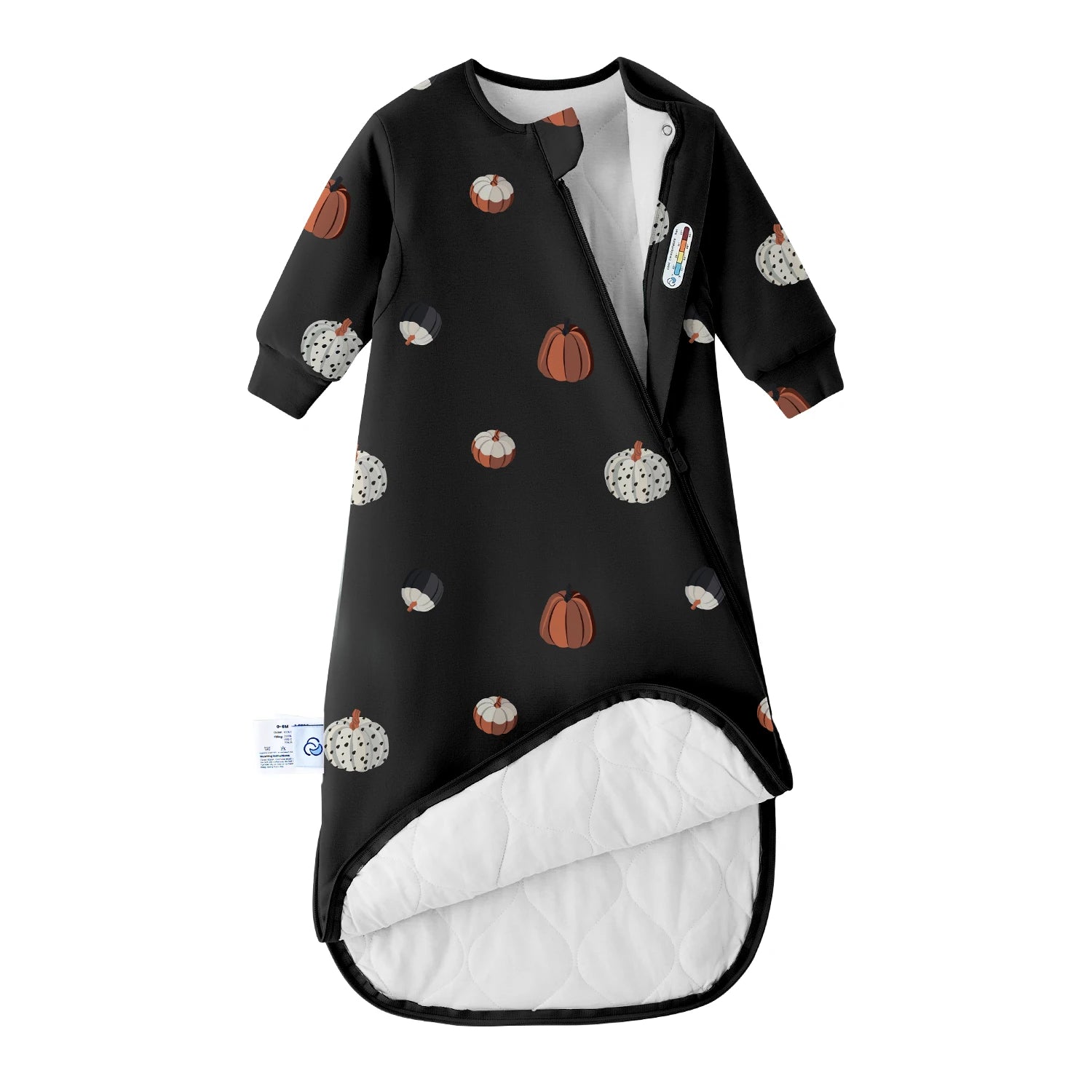 warm-long-sleeve-sleep-sack-2-5-tog-organic-cotton-camel-wool-pumpkin-dots