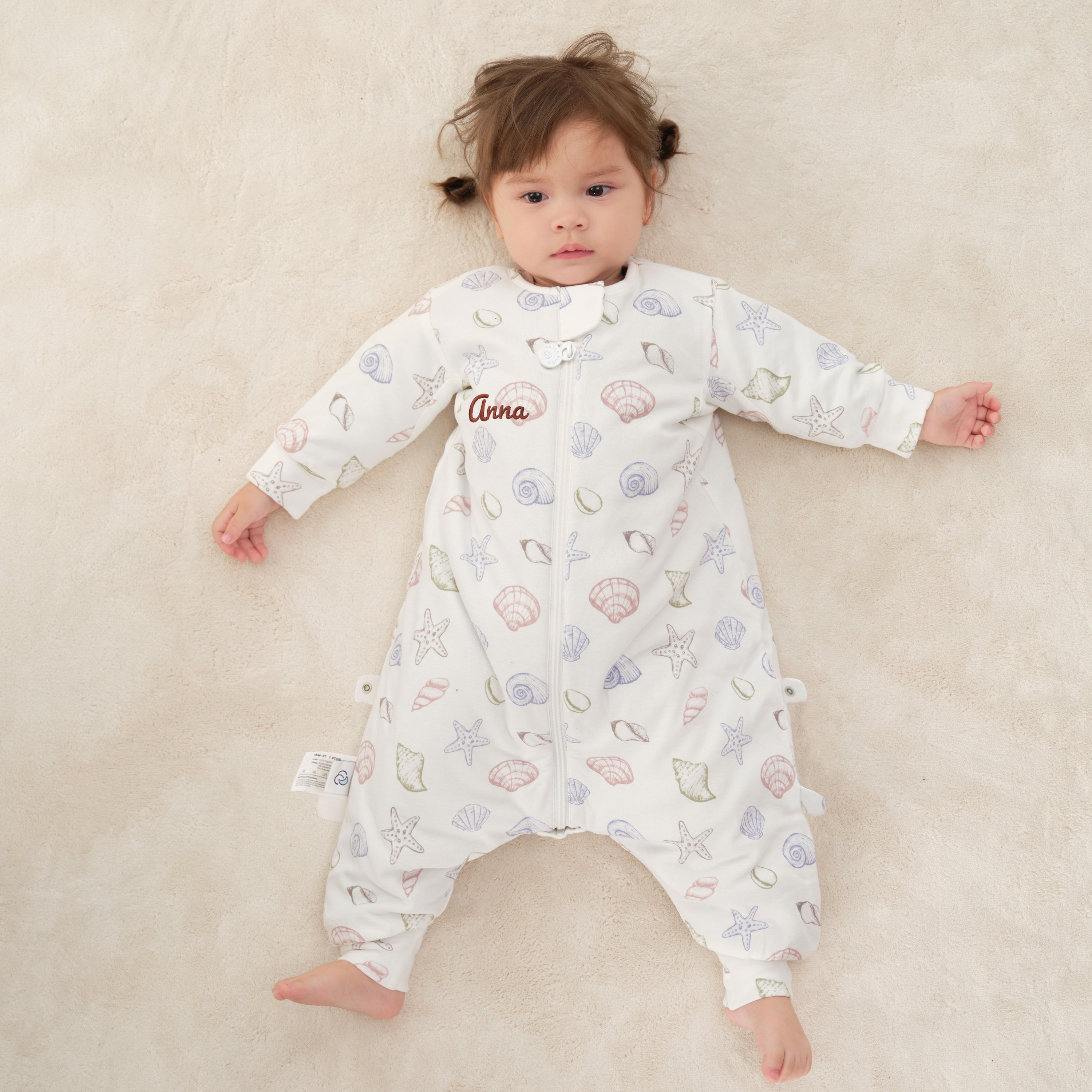All Season Long Sleeve Sleep Sack Walker 1.0 TOG - Organic Cotton & Camel Wool - Shell