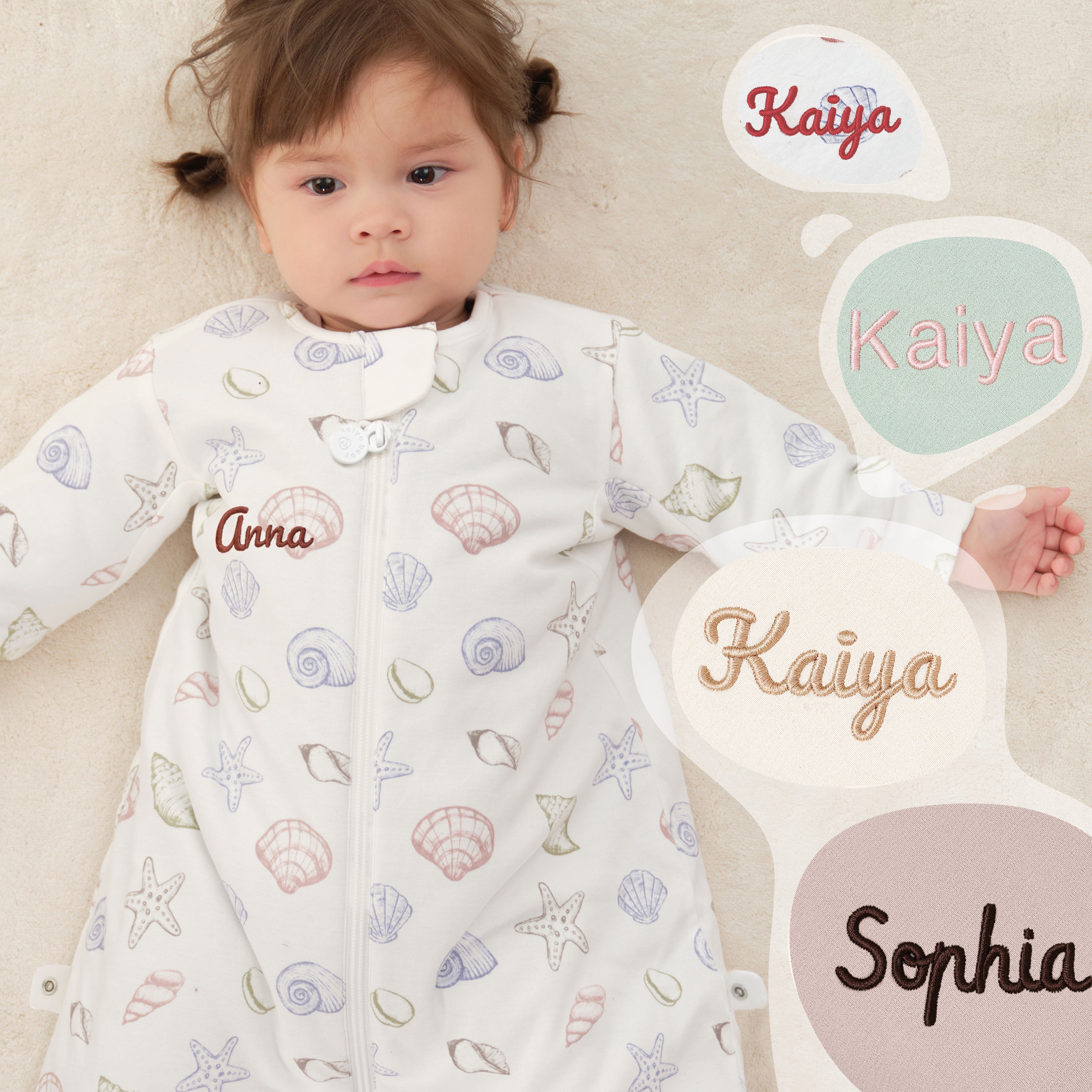 All Season Long Sleeve Sleep Sack Walker 1.0 TOG - Organic Cotton & Camel Wool - Shell