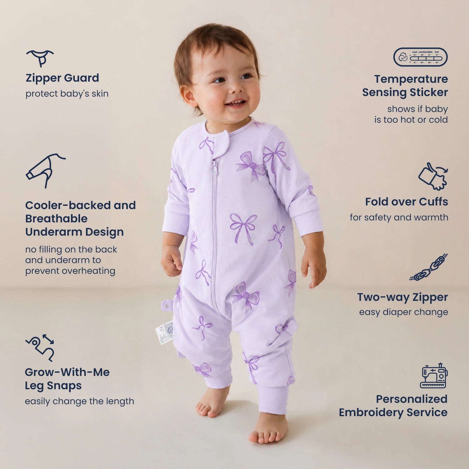long-sleeve-sleep-sack-walker-1-0-tog-organic-cotton-camel-wool-lavender-bow-design