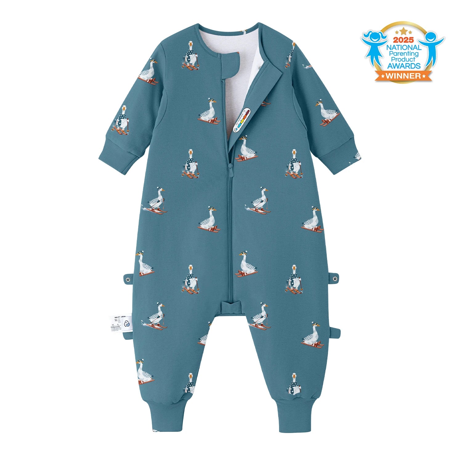 Organic Cotton & Camel Wool Long Sleeve Sleeping Bag With Legs 1.0 TOG - Constellation