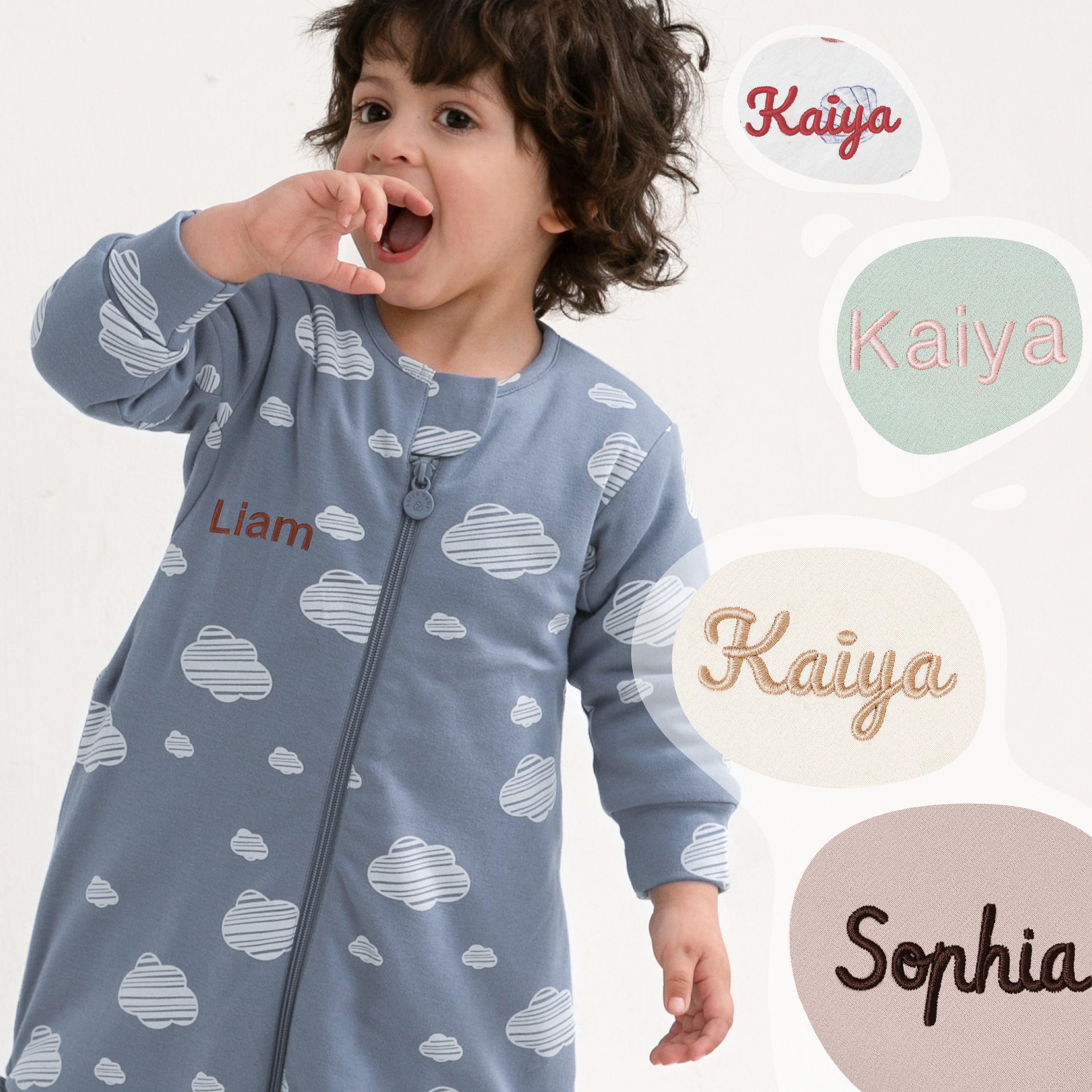 Warm Long Sleeve Sleep Sack Walker 2-Pack 2.5 TOG - Organic Cotton & Camel Wool - Blue