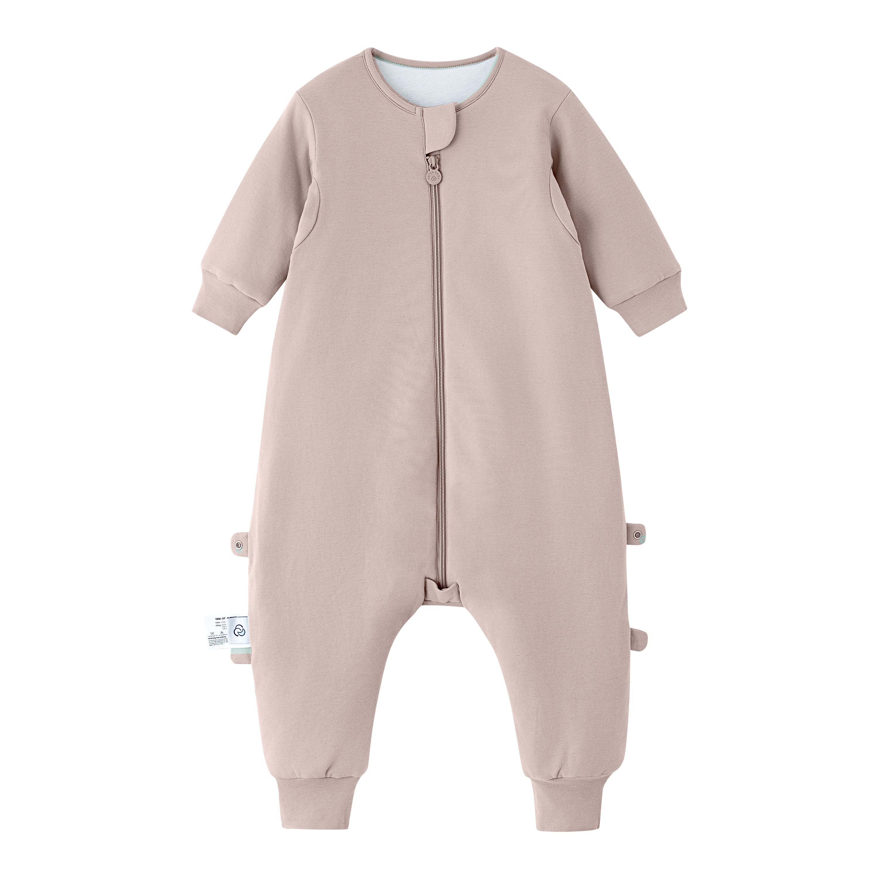 Warm Long Sleeve Sleep Sack Walker 2.5 TOG - Organic Cotton & Camel Wool - Dusty Pink