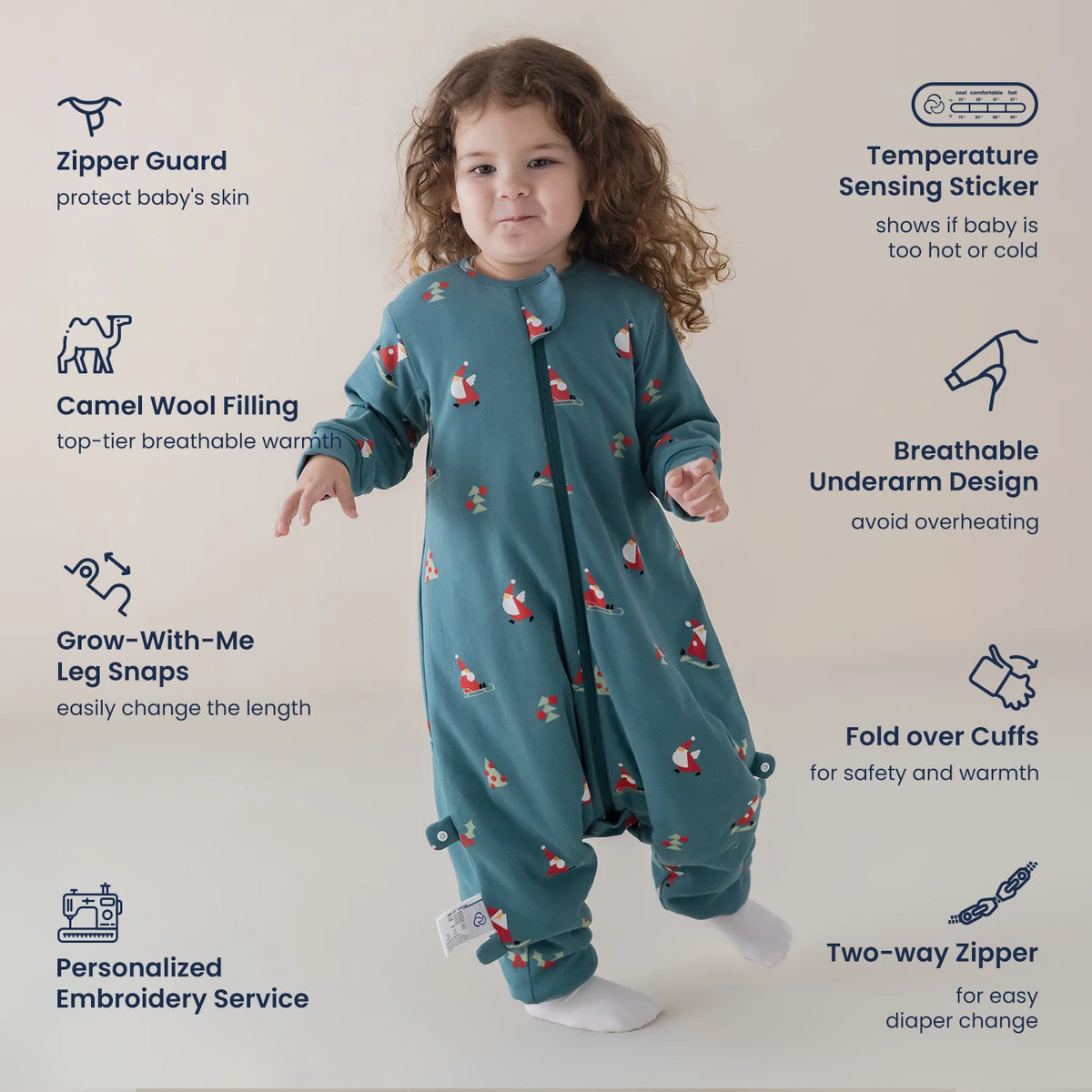 warm-long-sleeve-sleep-sack-walker-2-5-tog-organic-cotton-camel-wool-skiing-santa-design