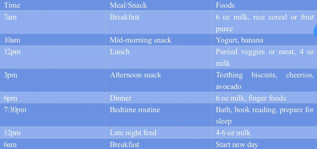 7-month-old feeding schedule