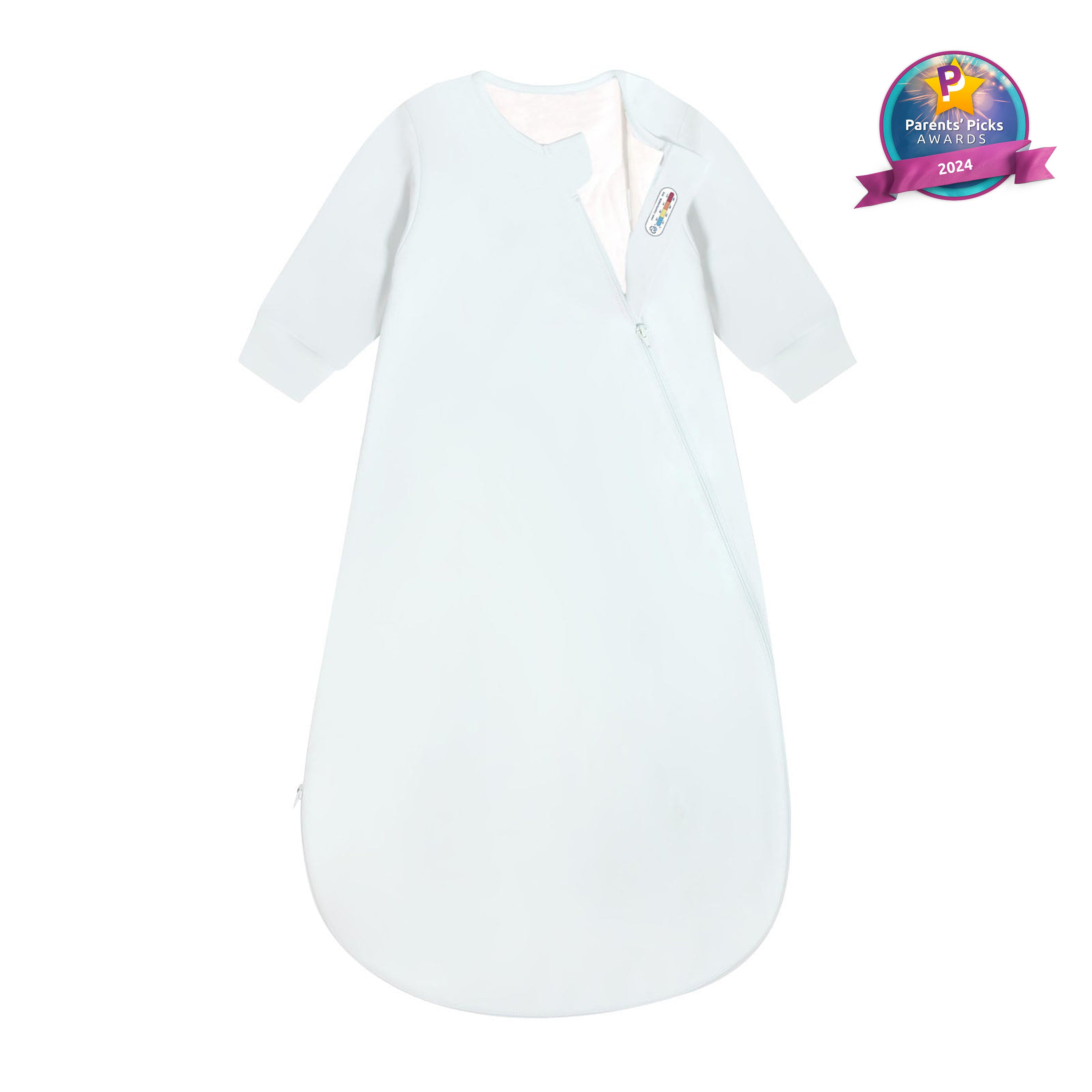 All Season Long Sleeve Sleep Sack 1.0 TOG - Organic Cotton & Camel Wool - Baby Blue