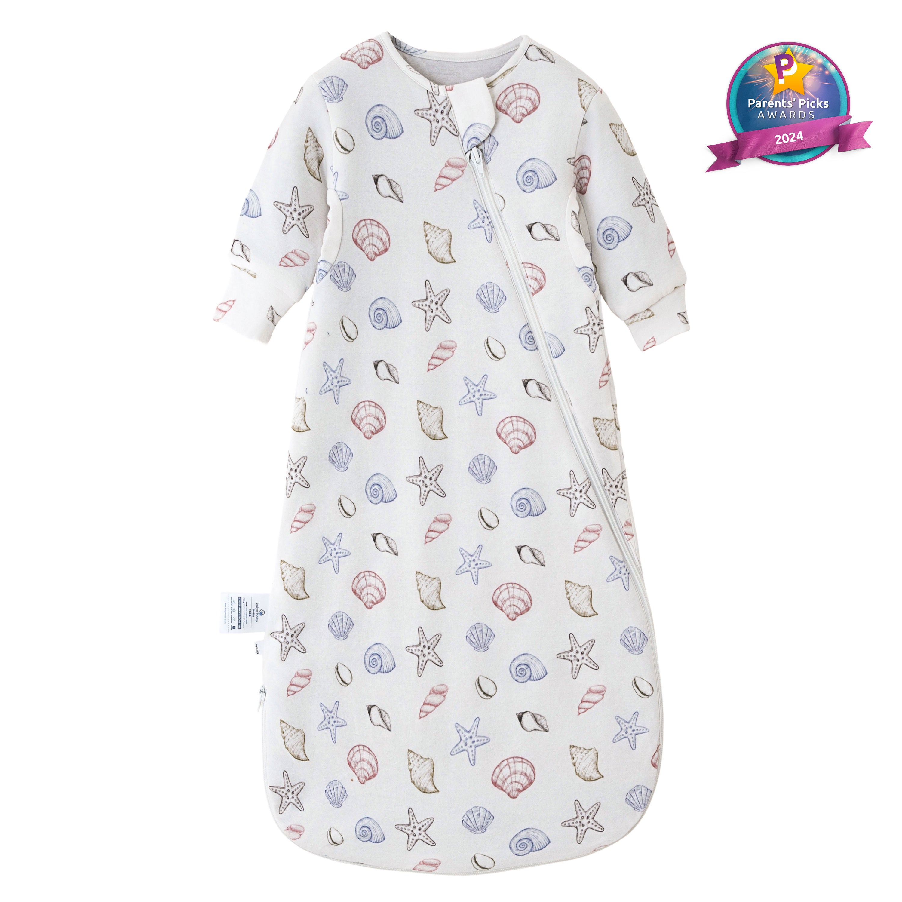 All Season Long Sleeve Sleep Sack 1.0 TOG - Organic Cotton & Camel Wool - Shell12