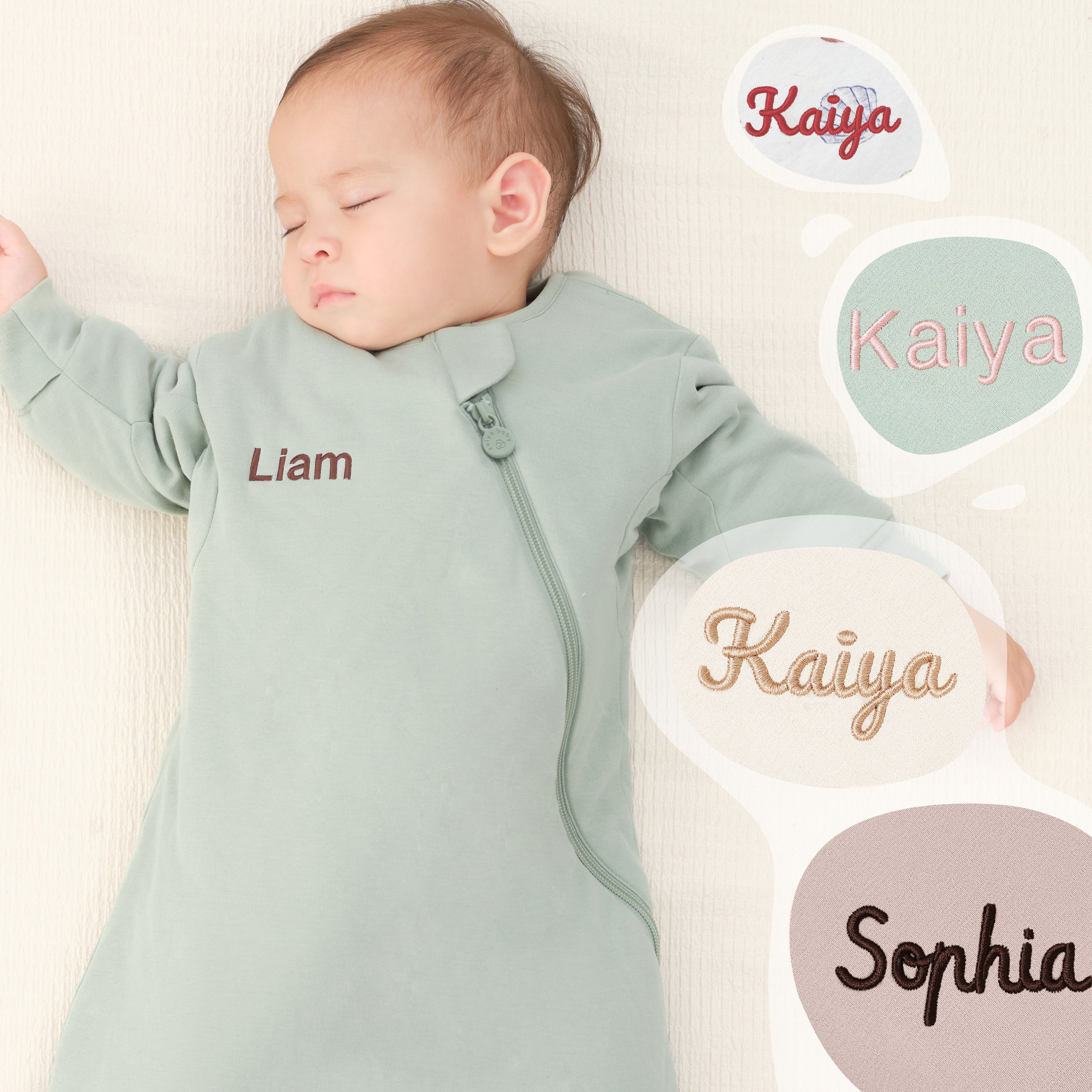 All Season Long Sleeve Sleep Sack 1.0 TOG - Organic Cotton & Camel Wool Bundle- Green
