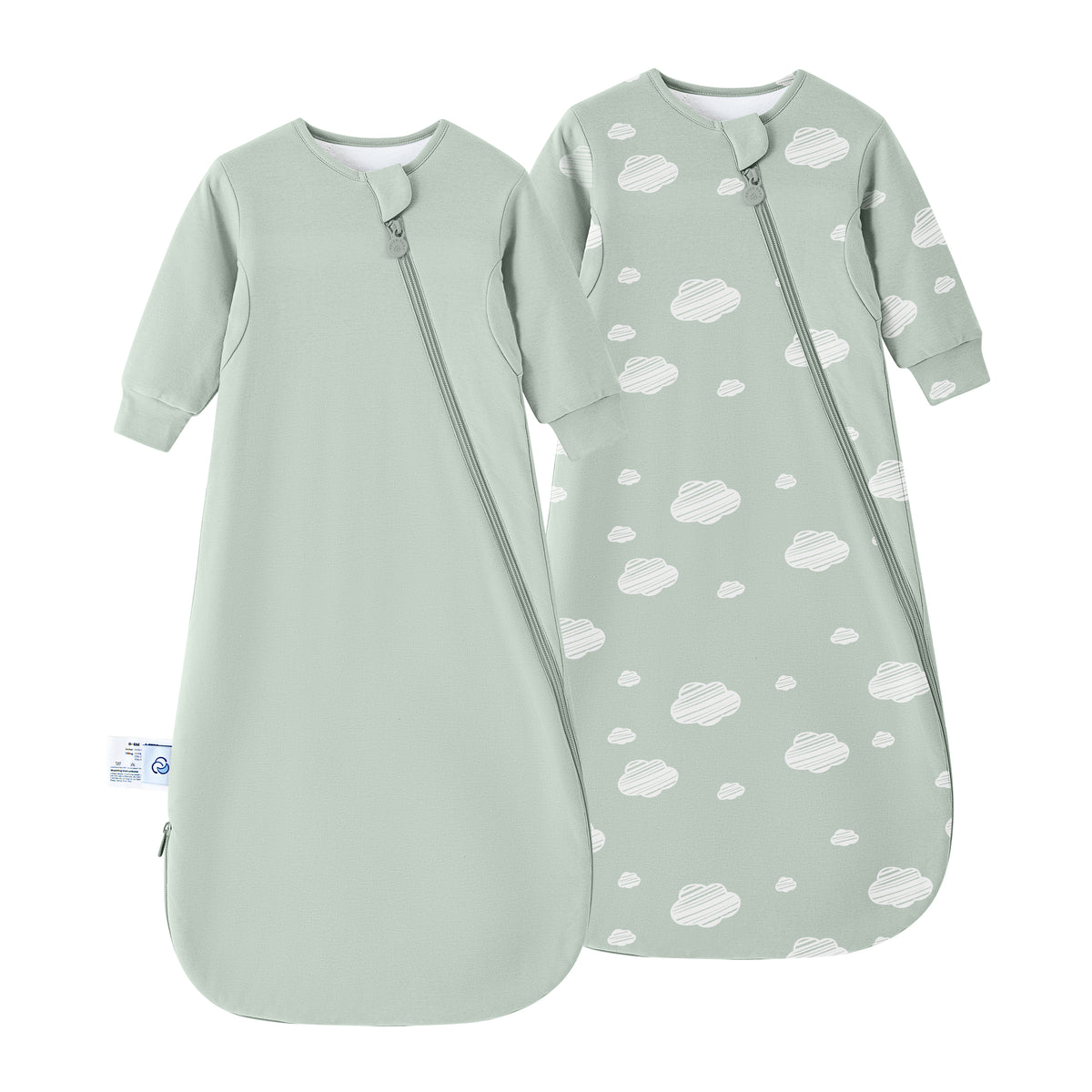 All Season Long Sleeve Sleep Sack 1.0 TOG - Organic Cotton & Camel Woo