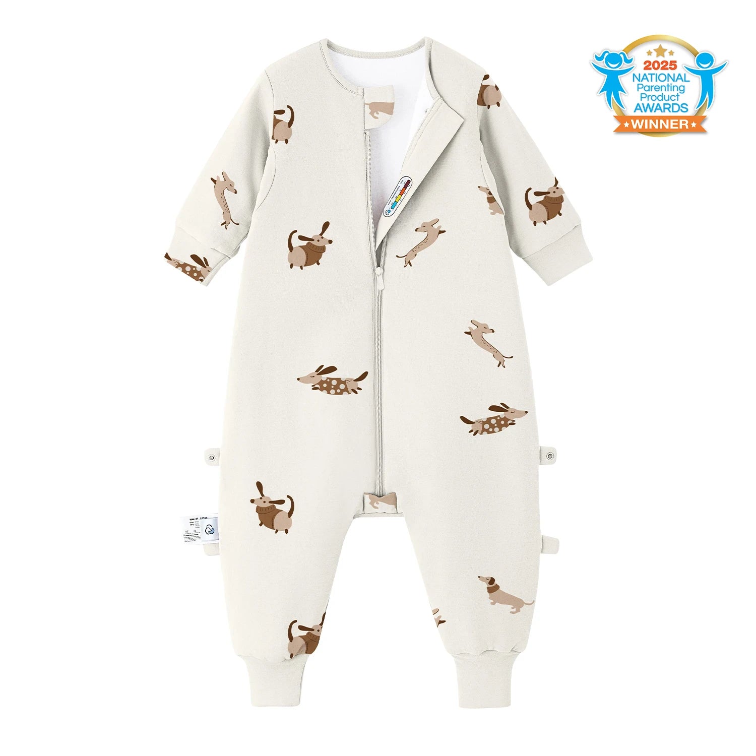 All_Season_Long_Sleeve_Sleep_Sack_Walker_1.0_TOG_-_Organic_Cotton_Camel_Wool_-_Sunny_Pup-1