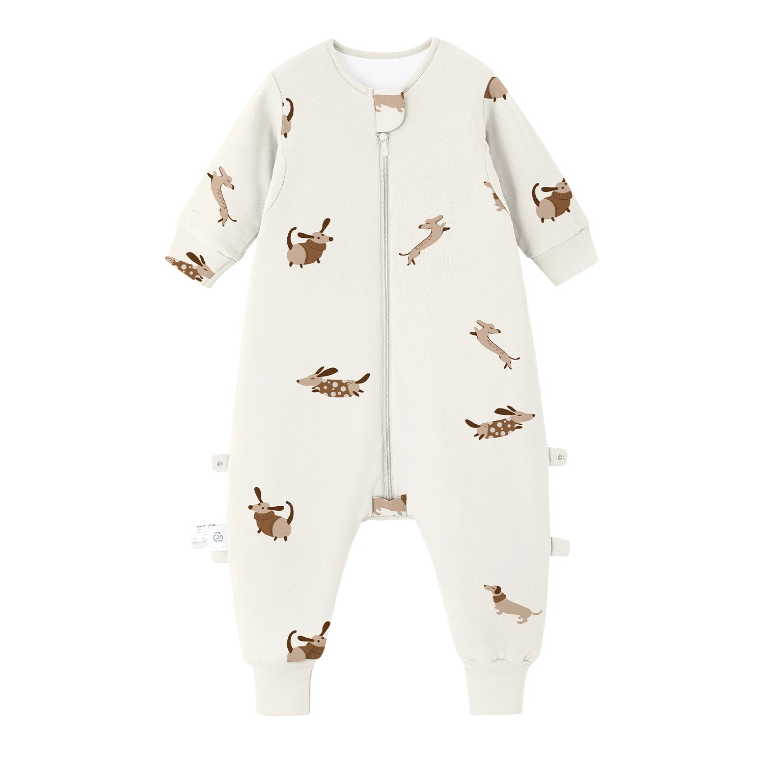 All Season Long Sleeve Sleep Sack Walker 1.0 TOG - Organic Cotton & Camel Wool - Sunny Pup