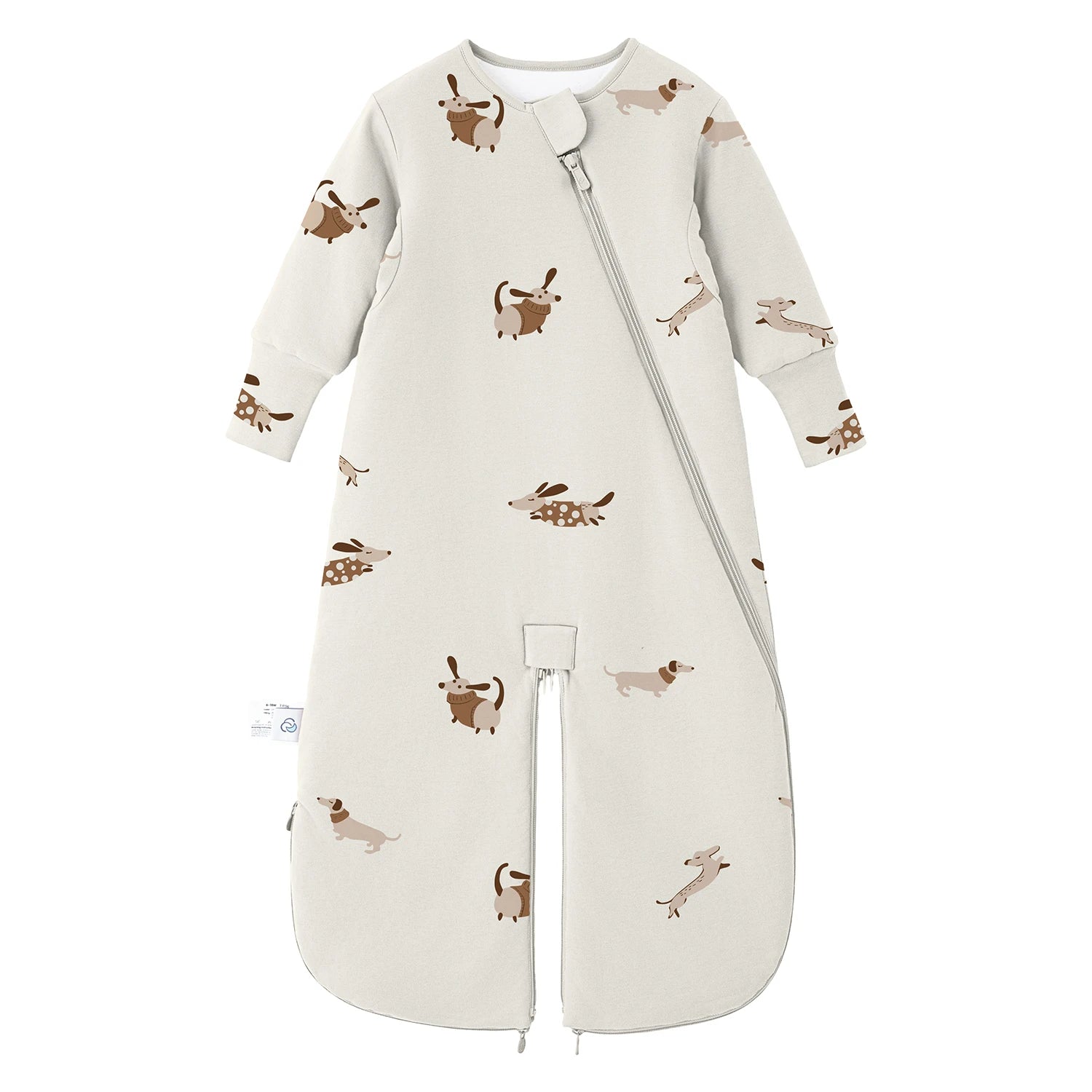 All Season Sleep Suit Sack 3-in-1 1.0 TOG - Organic Cotton & Camel Wool - Sunny Pup
