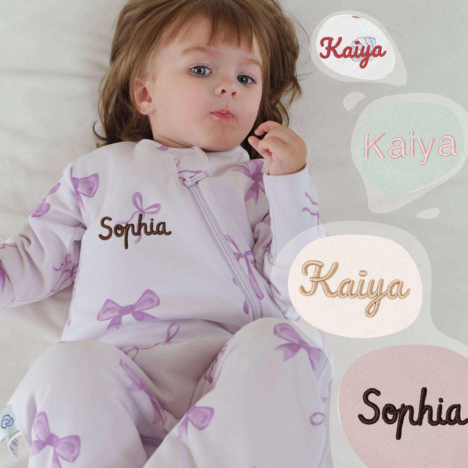 All Season Sleep Suit Sack 3-in-1 1.0 TOG - Organic Cotton & Camel Wool -embroidery
