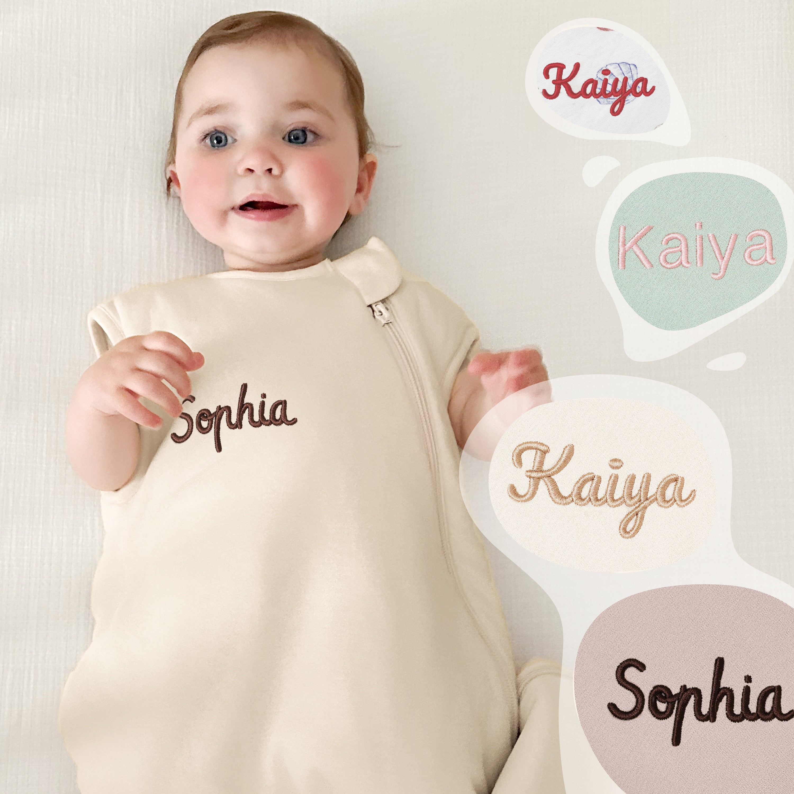 All Season Sleeveless Sleep Sack 1.0 TOG - Organic Cotton & Camel Wool -Cream-6