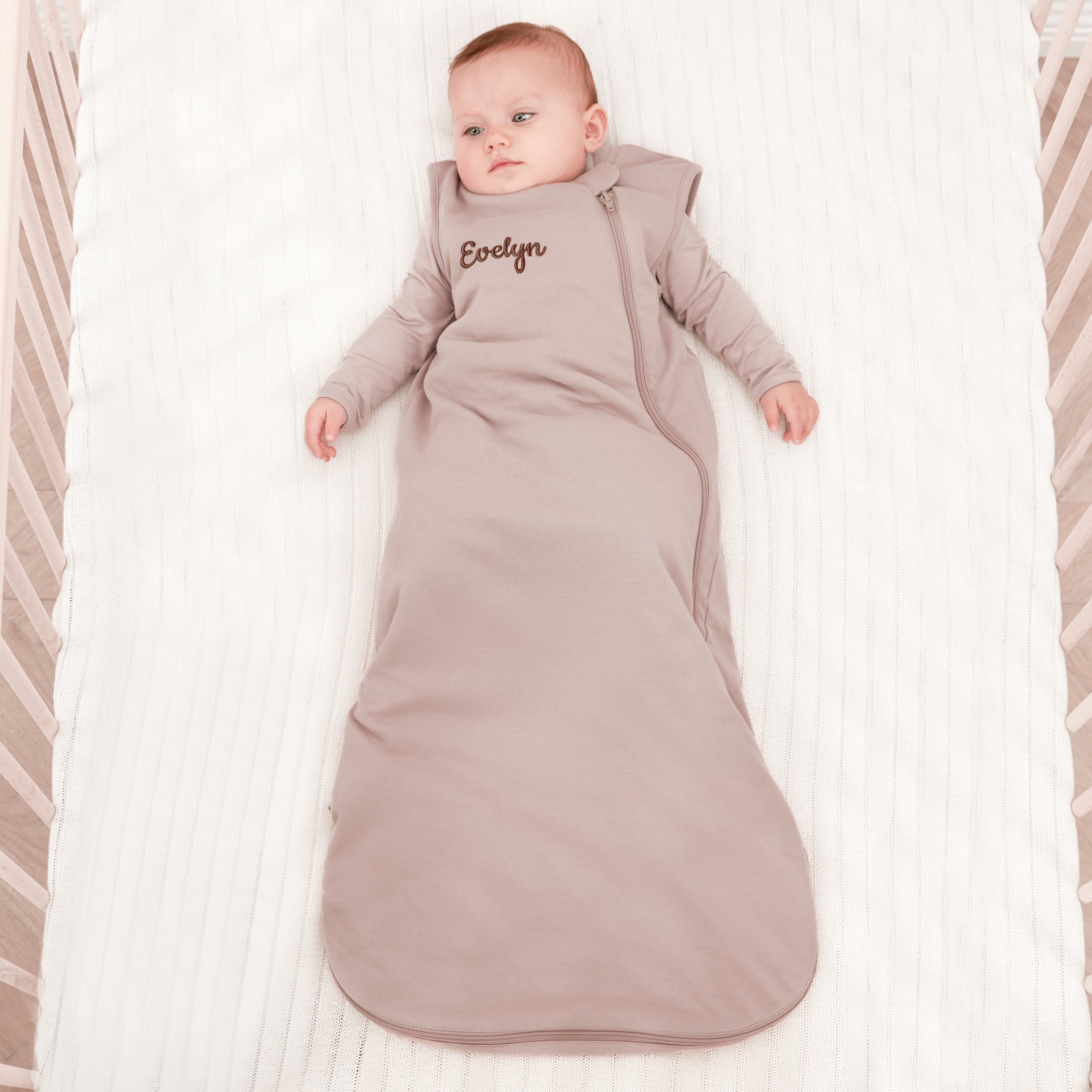 All Season Sleeveless Sleep Sack 1.0 TOG - Organic Cotton & Camel Wool - Dusty Pink