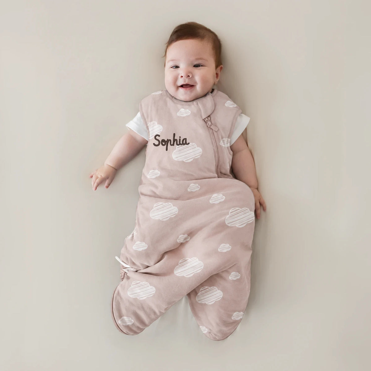 All Season Sleeveless Sleep Sack 1.0 TOG - Organic Cotton & Camel Wool - Pink Sky