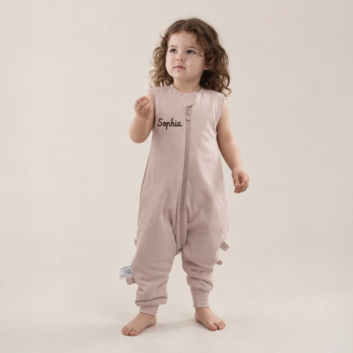 All Season Sleeveless Sleep Sack Walker 1.0 TOG - Organic Cotton & Camel Wool - Dusty Pink