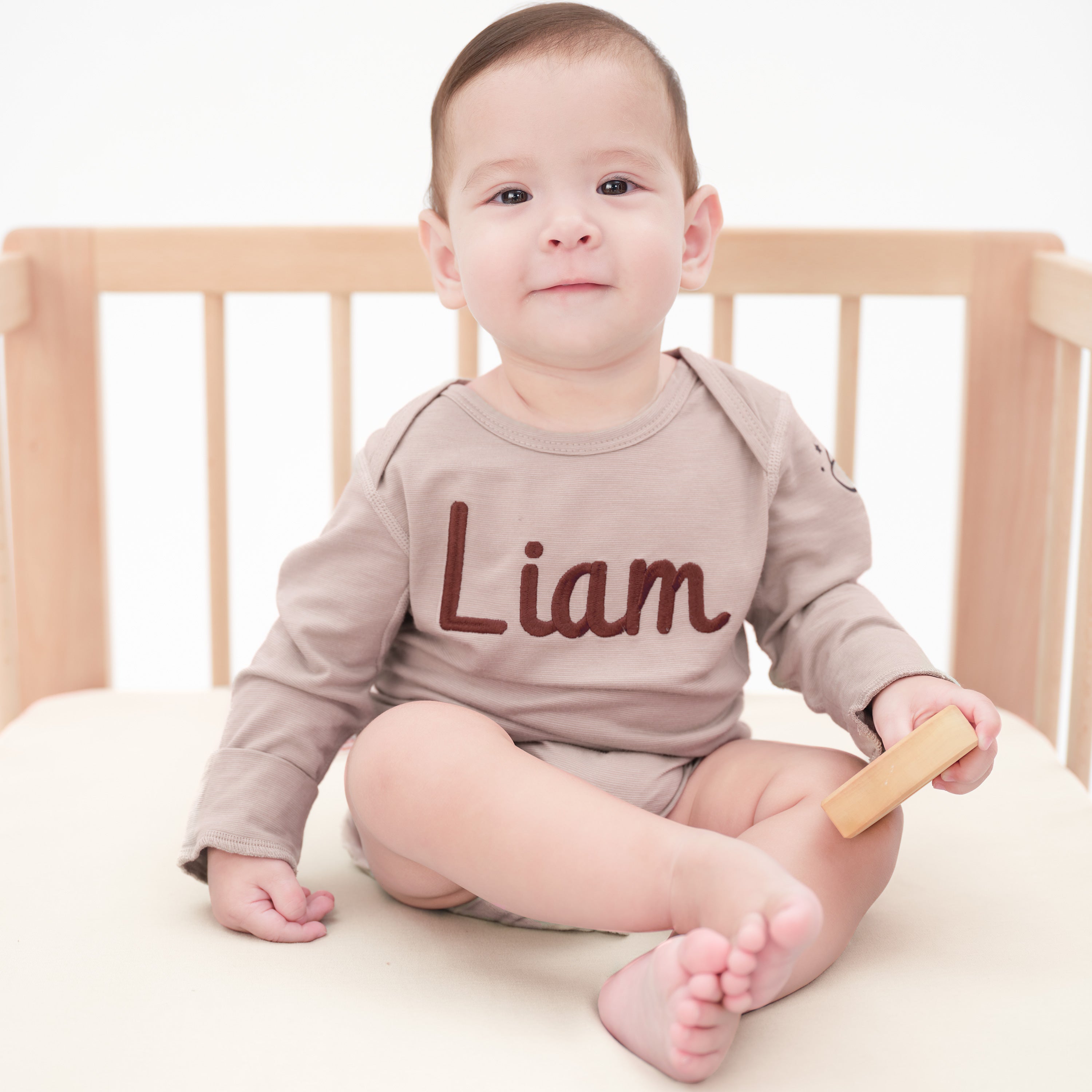 Baby Organic Cotton GentleNote Crib Sheet Misty Cream