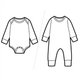 Long-sleeve Bodysuit or Long-sleeve Romper
