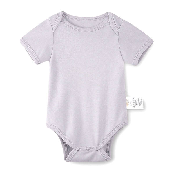 Organic Cotton Half Sleeves Snap Bodysuit + Baby Essentials Shorts - Lilac