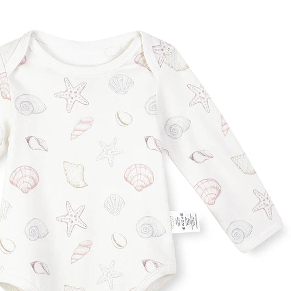 Organic Cotton Half Sleeves Snap Bodysuit+Drawstring Comfy Jogger Lightning Pants - Shell