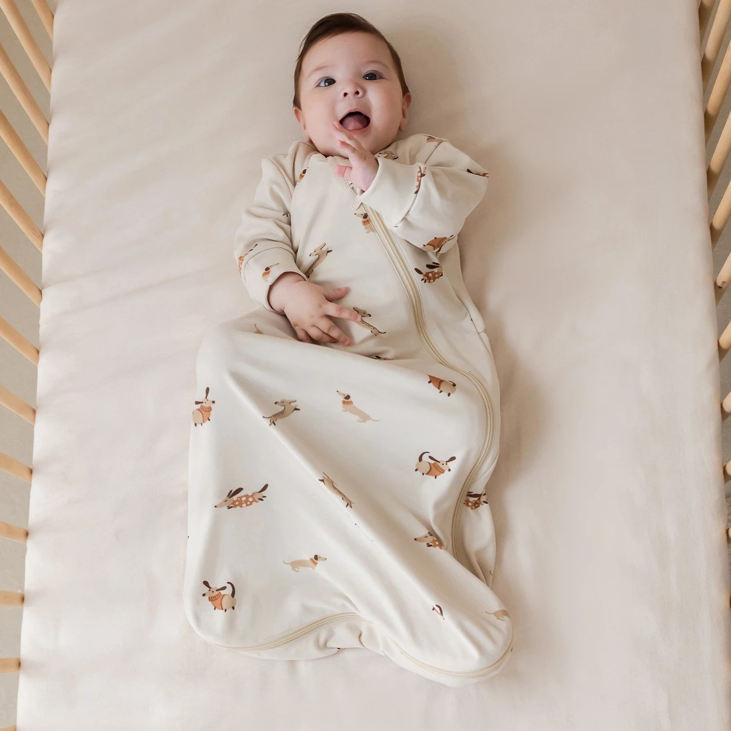 Organic Long Sleeve Sleep Sack 0.5 TOG -Sunny Pup 